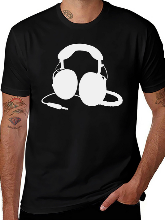 Headphone Graphic Tee - Black