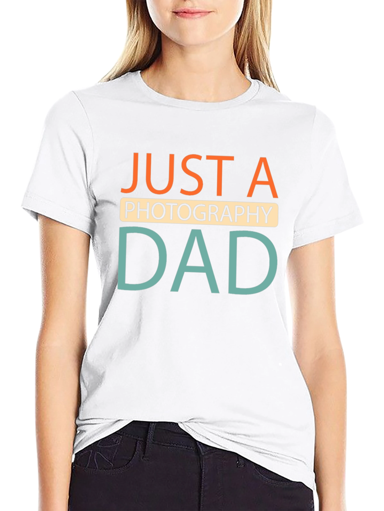 Just A Photography Dad Black T-Shirt