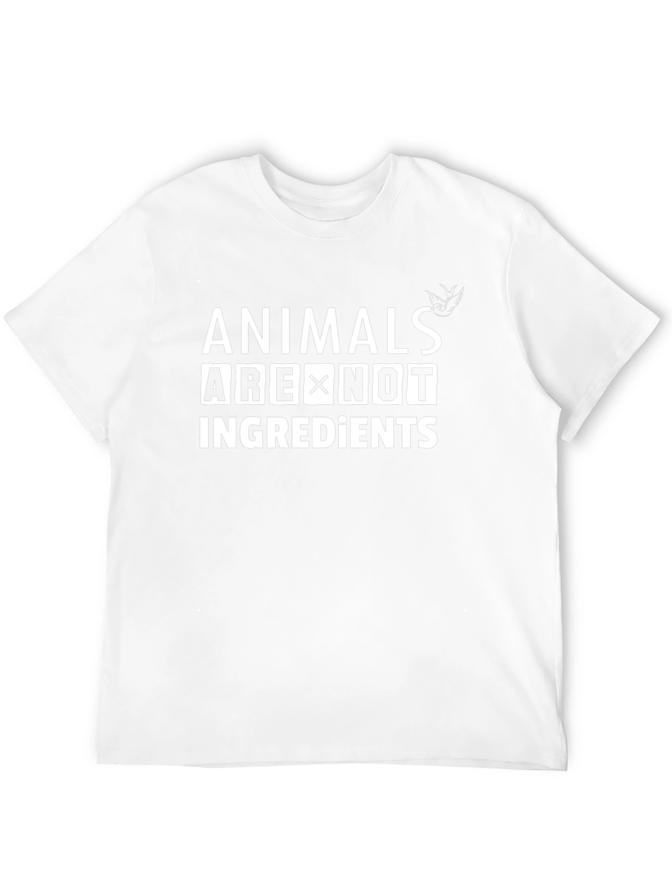 Animals Are Not Ingredients Black Graphic Tee