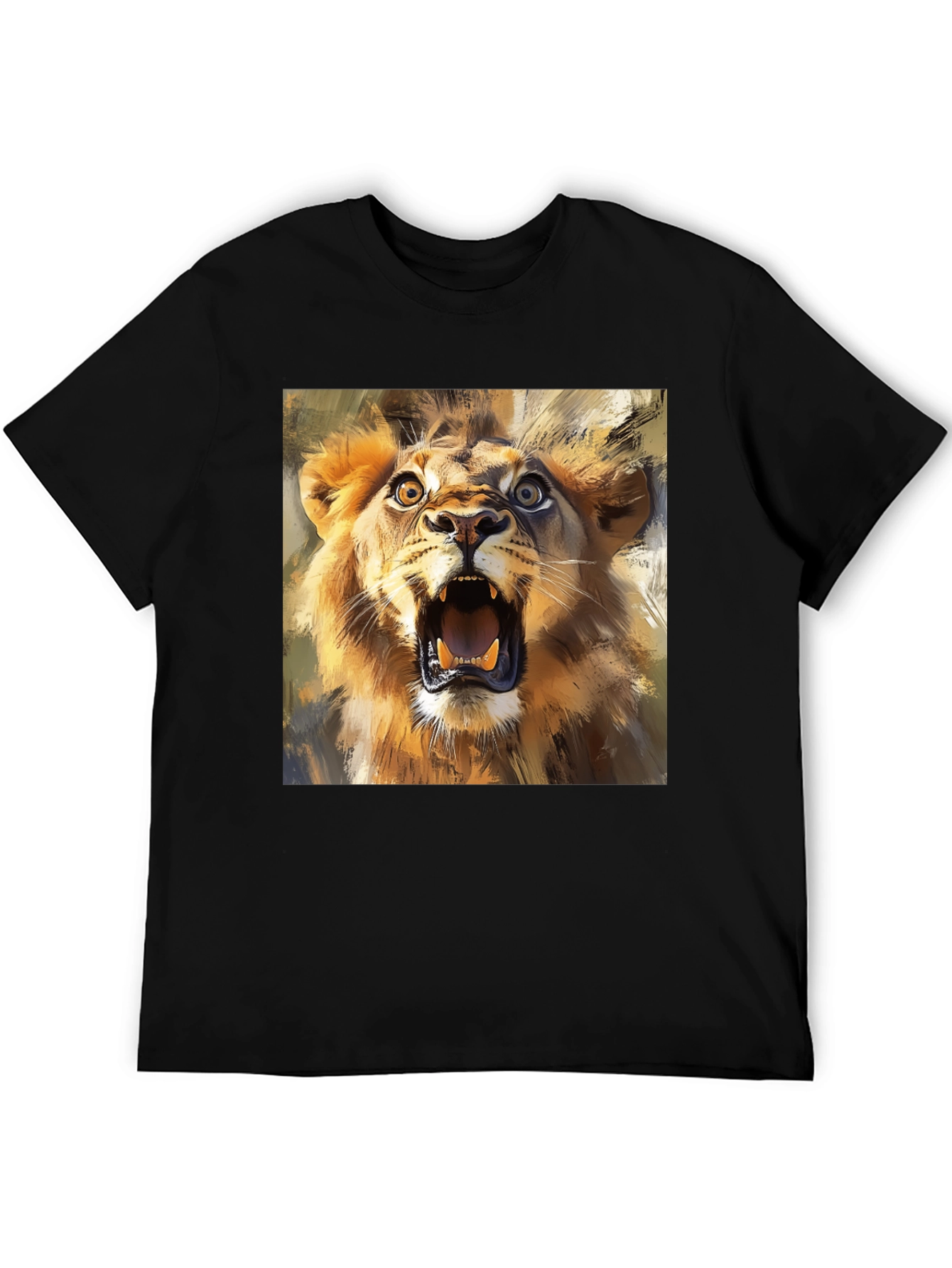 Roaring Lion Graphic Tee - Animal Print T-Shirt
