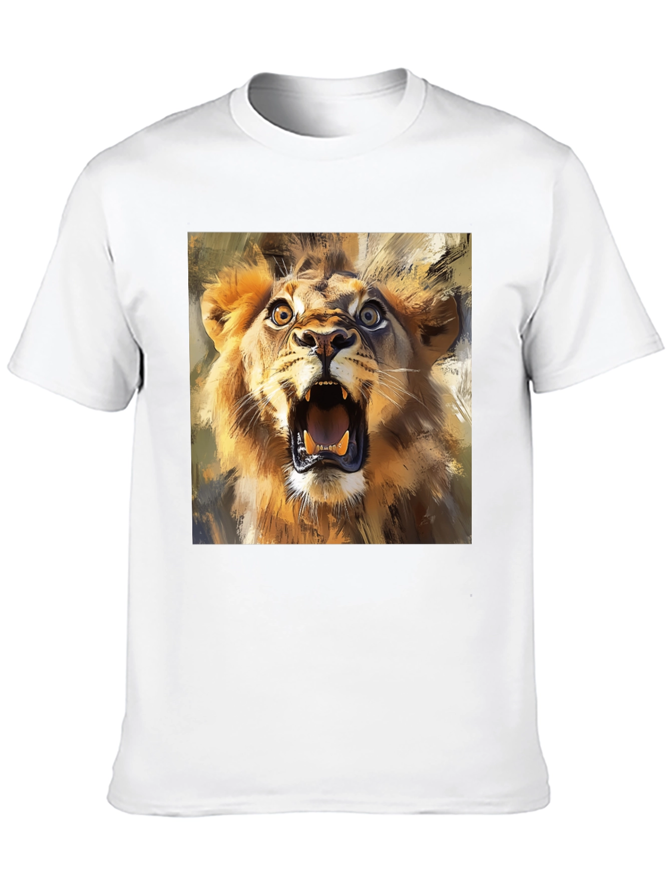 Roaring Lion Graphic Tee - Animal Print T-Shirt