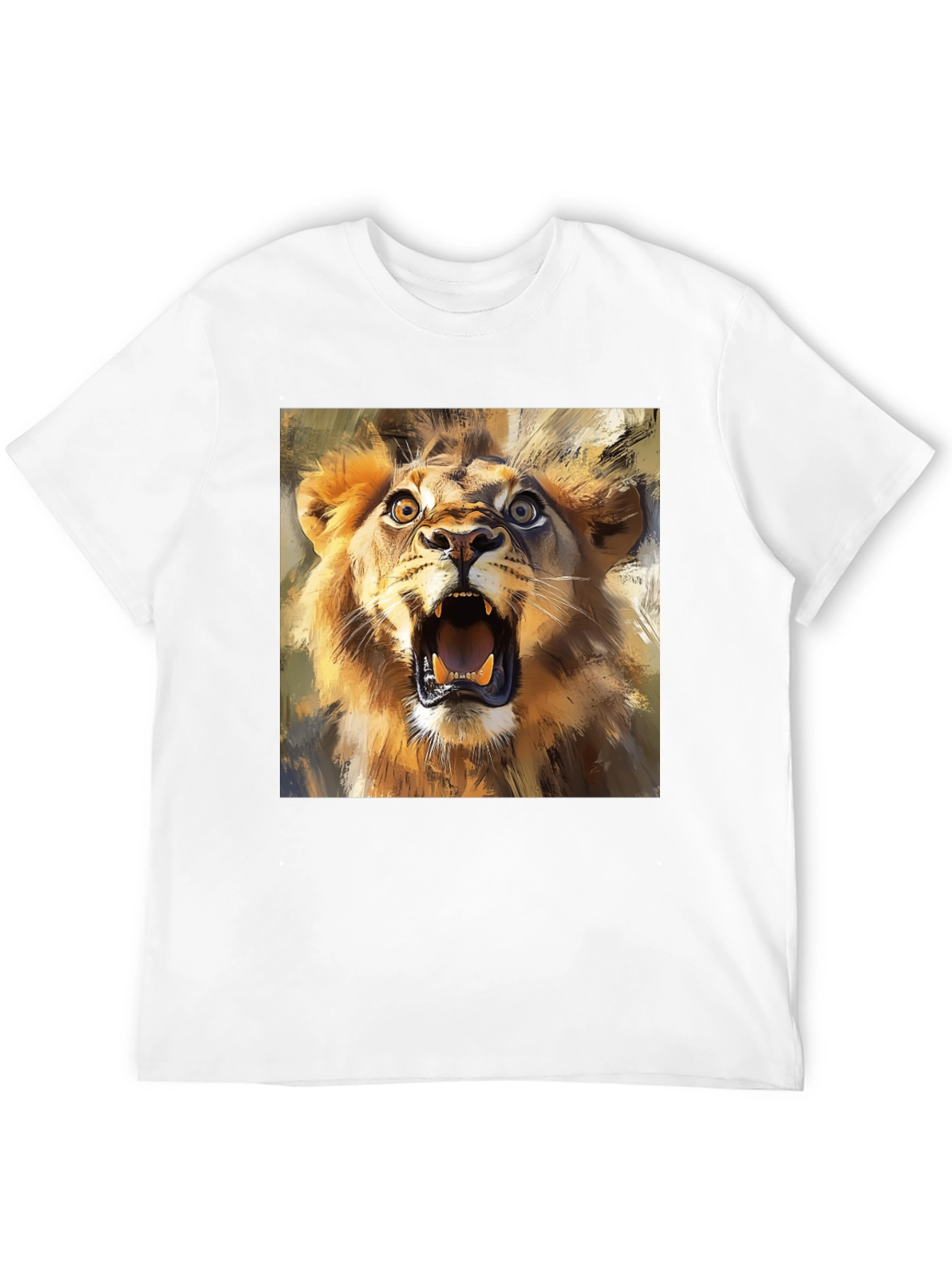 Roaring Lion Graphic Tee - Animal Print T-Shirt