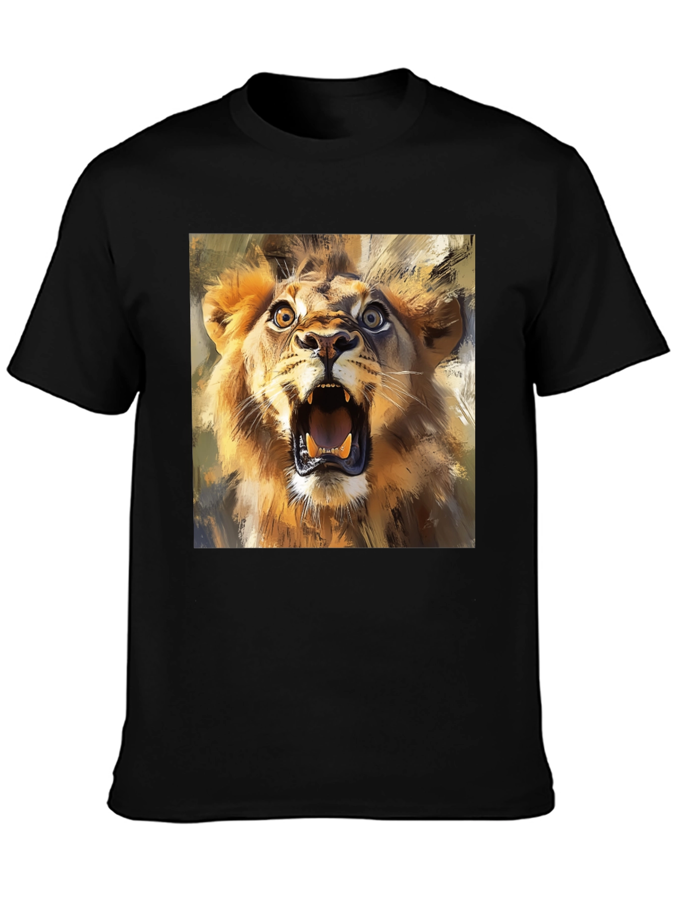 Roaring Lion Graphic Tee - Animal Print T-Shirt