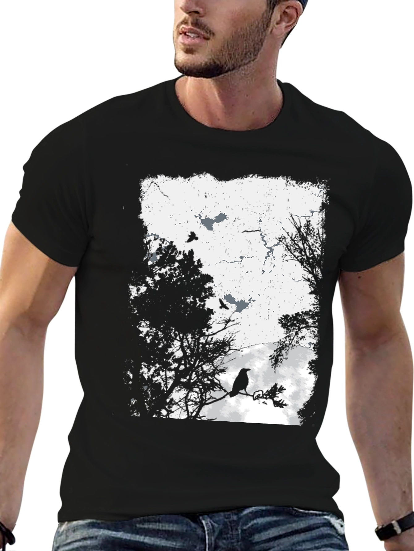 Raven Silhouette Graphic Tee