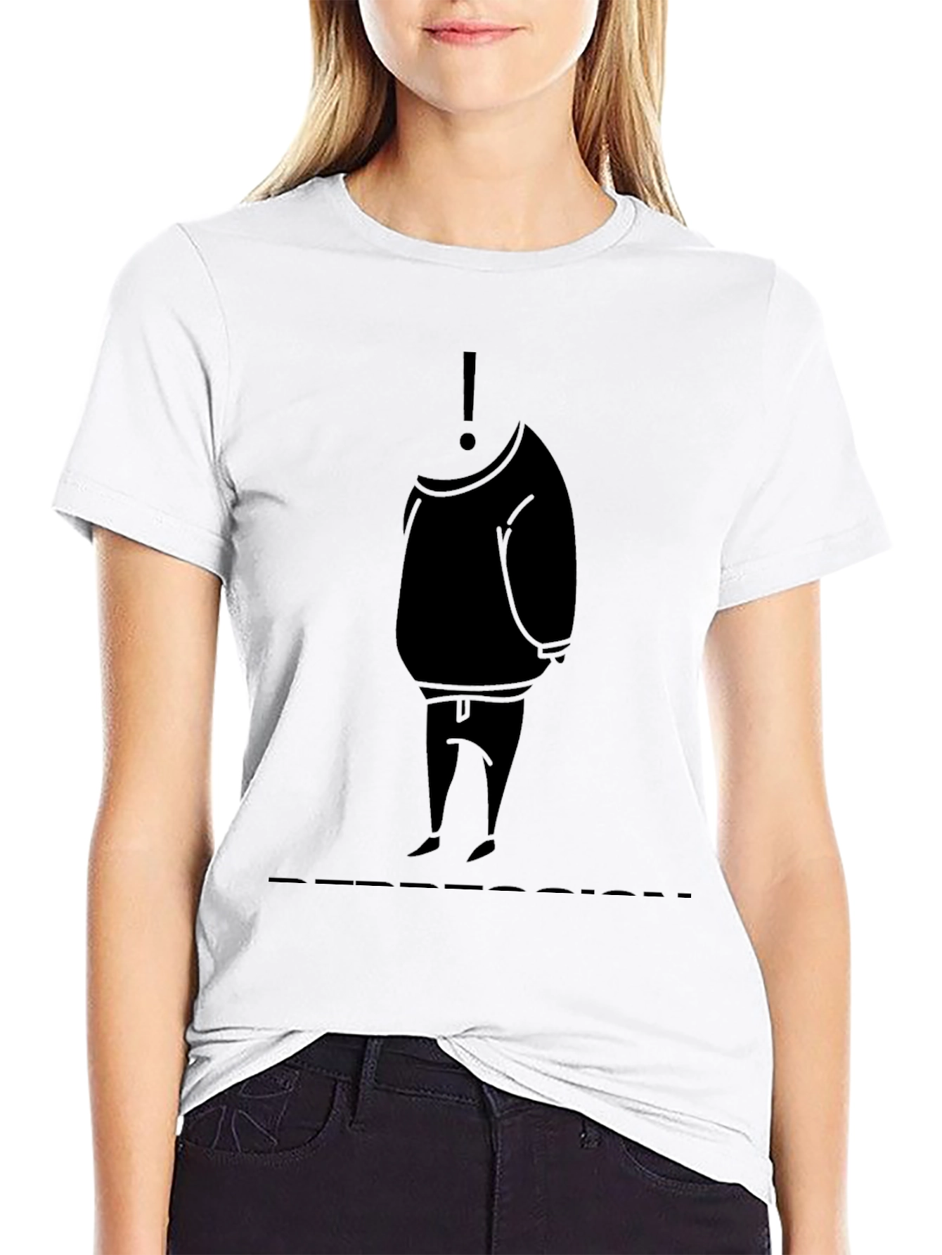 Mysterious Silhouette Graphic Tee - Black