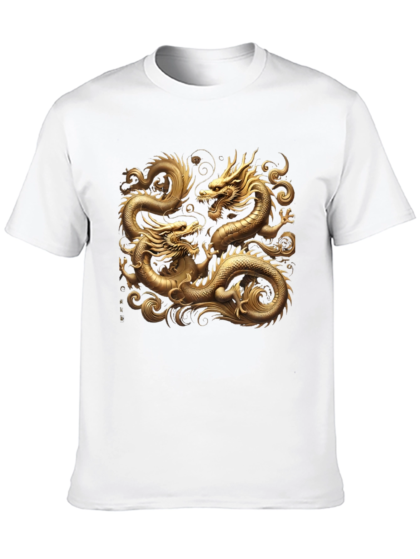 Golden Dragon Graphic Black T-Shirt