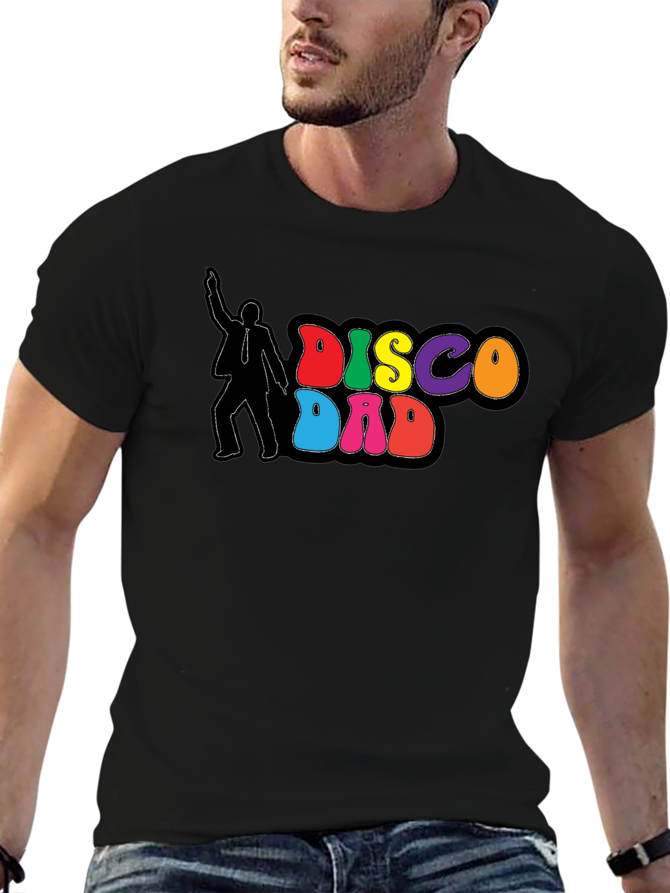 Disco Dad Black T-Shirt