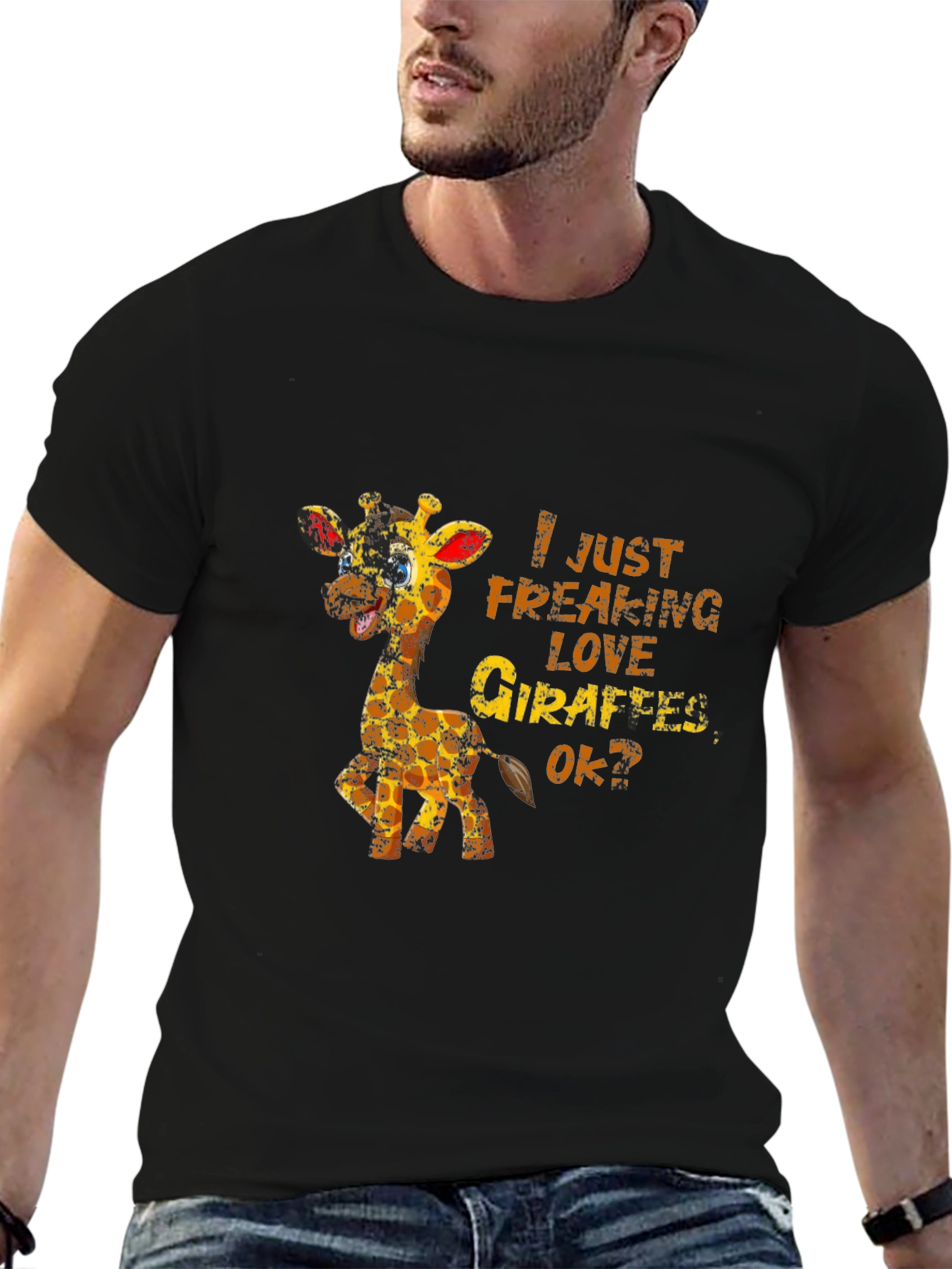 Giraffe Lover T-Shirt: I Just Freaking Love Giraffes