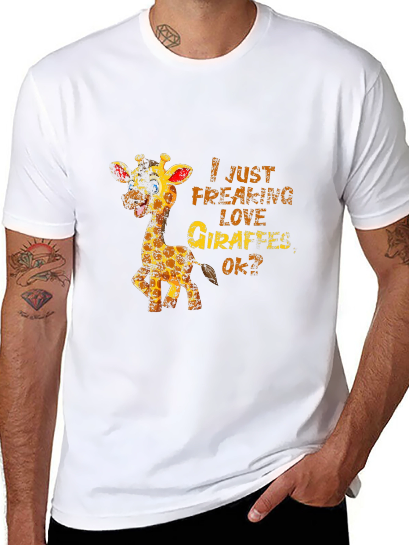 Giraffe Lover T-Shirt: I Just Freaking Love Giraffes