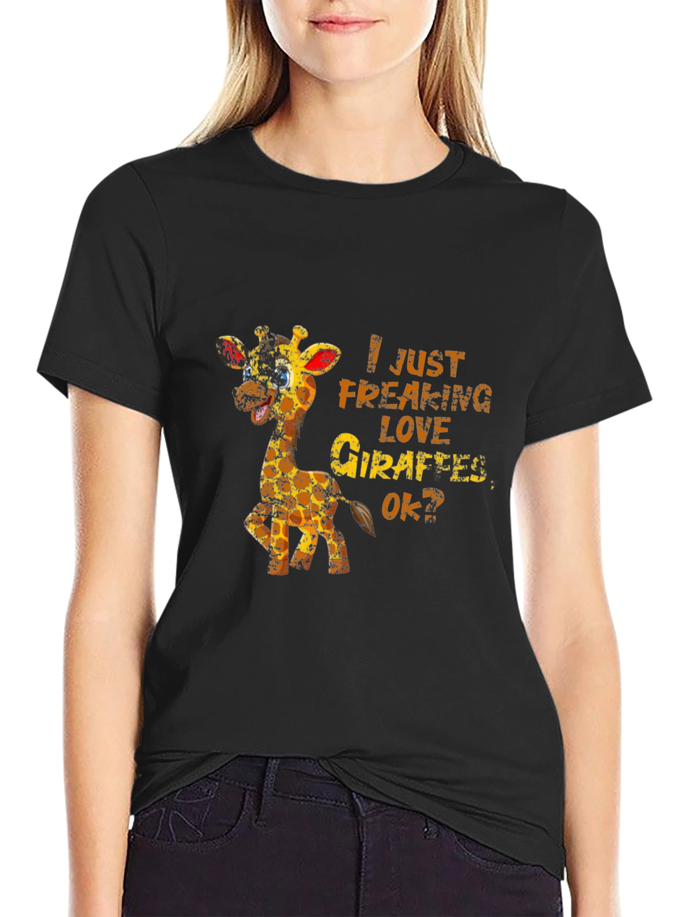 Giraffe Lover T-Shirt: I Just Freaking Love Giraffes