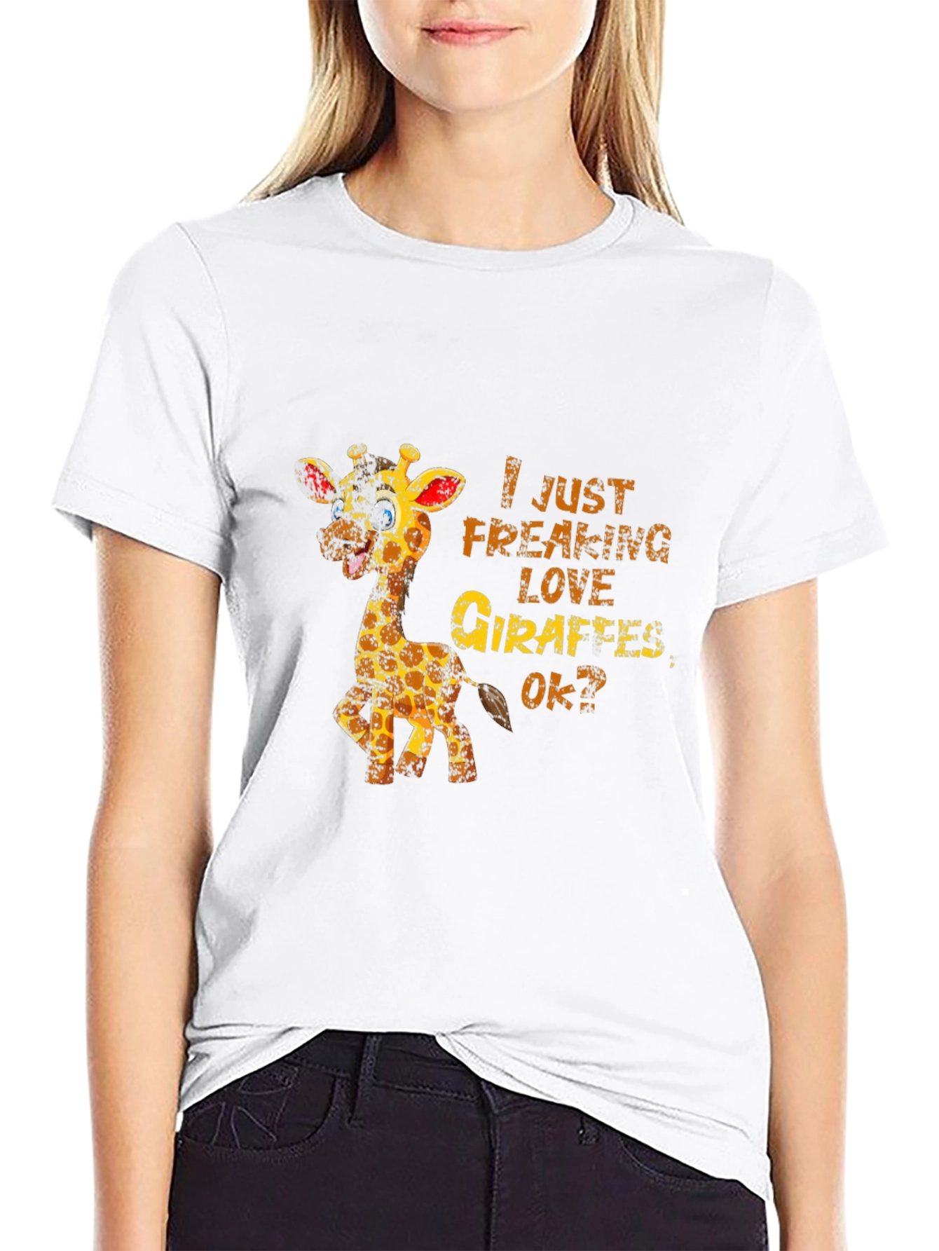 Giraffe Lover T-Shirt: I Just Freaking Love Giraffes