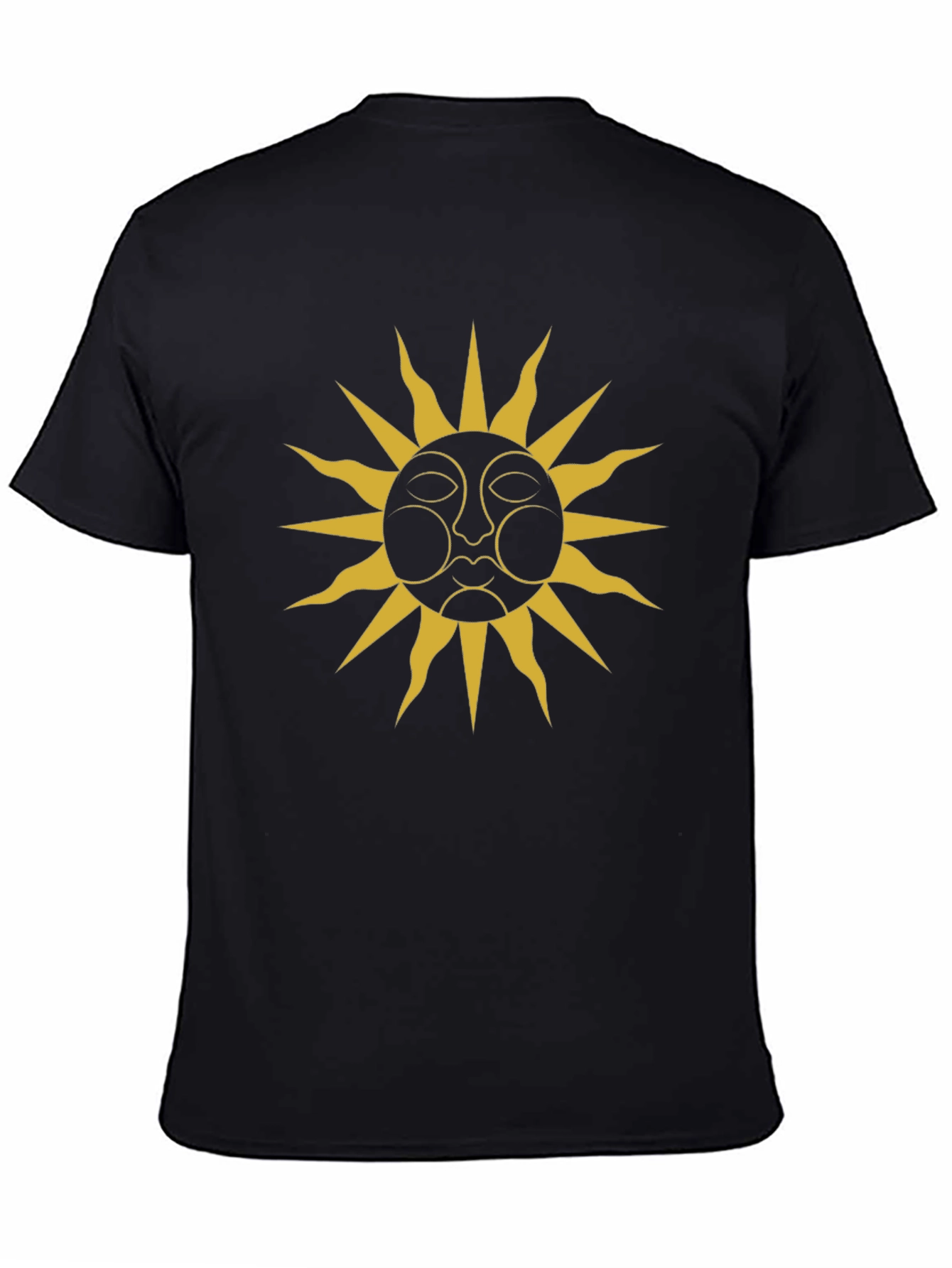 Mystic Sun Graphic Tee - Black Cotton T-Shirt