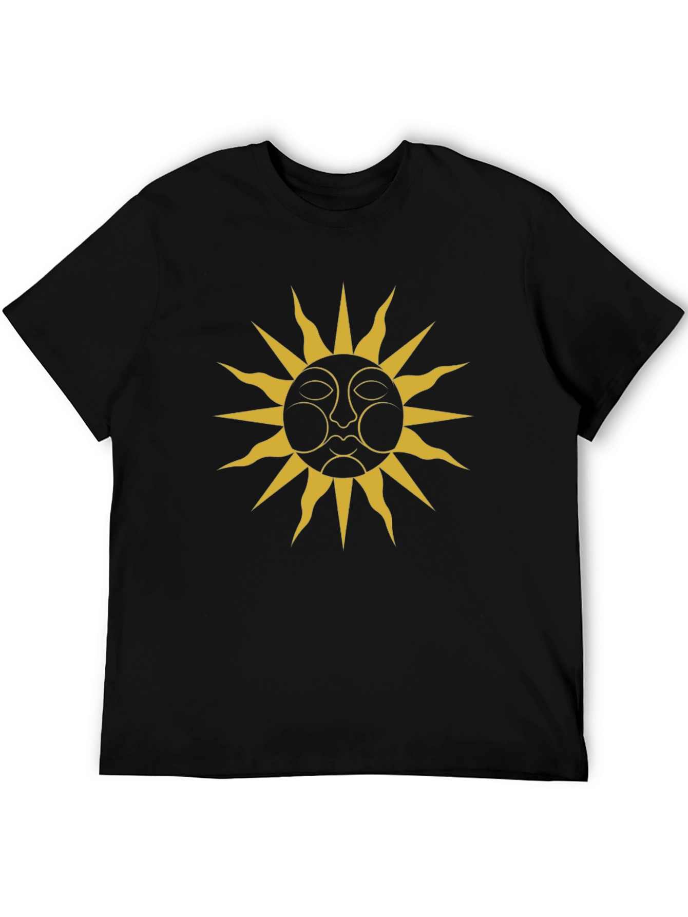 Mystic Sun Graphic Tee - Black Cotton T-Shirt