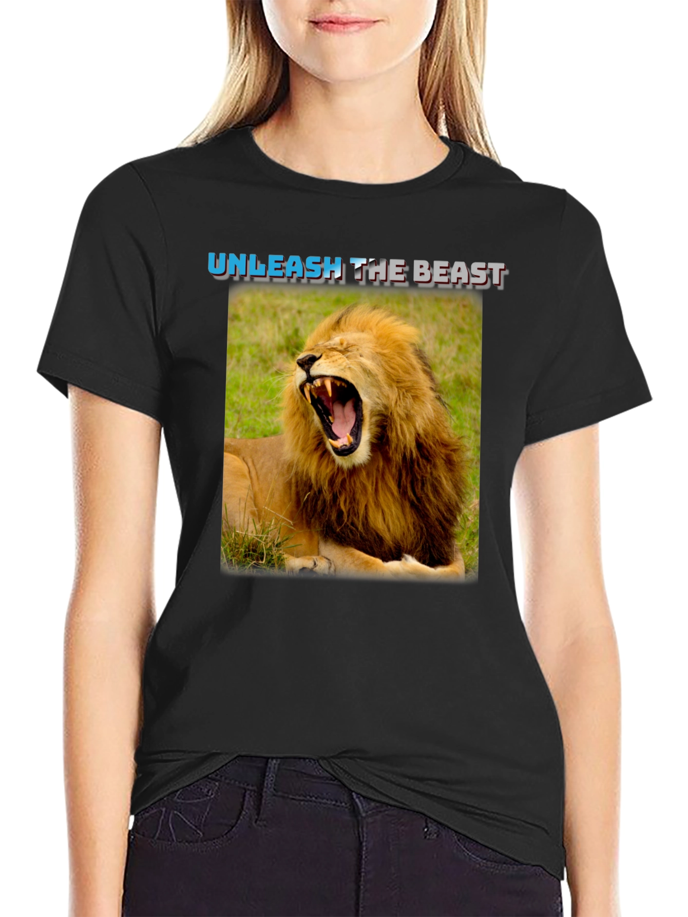 Unleash The Beast Lion Graphic T-Shirt