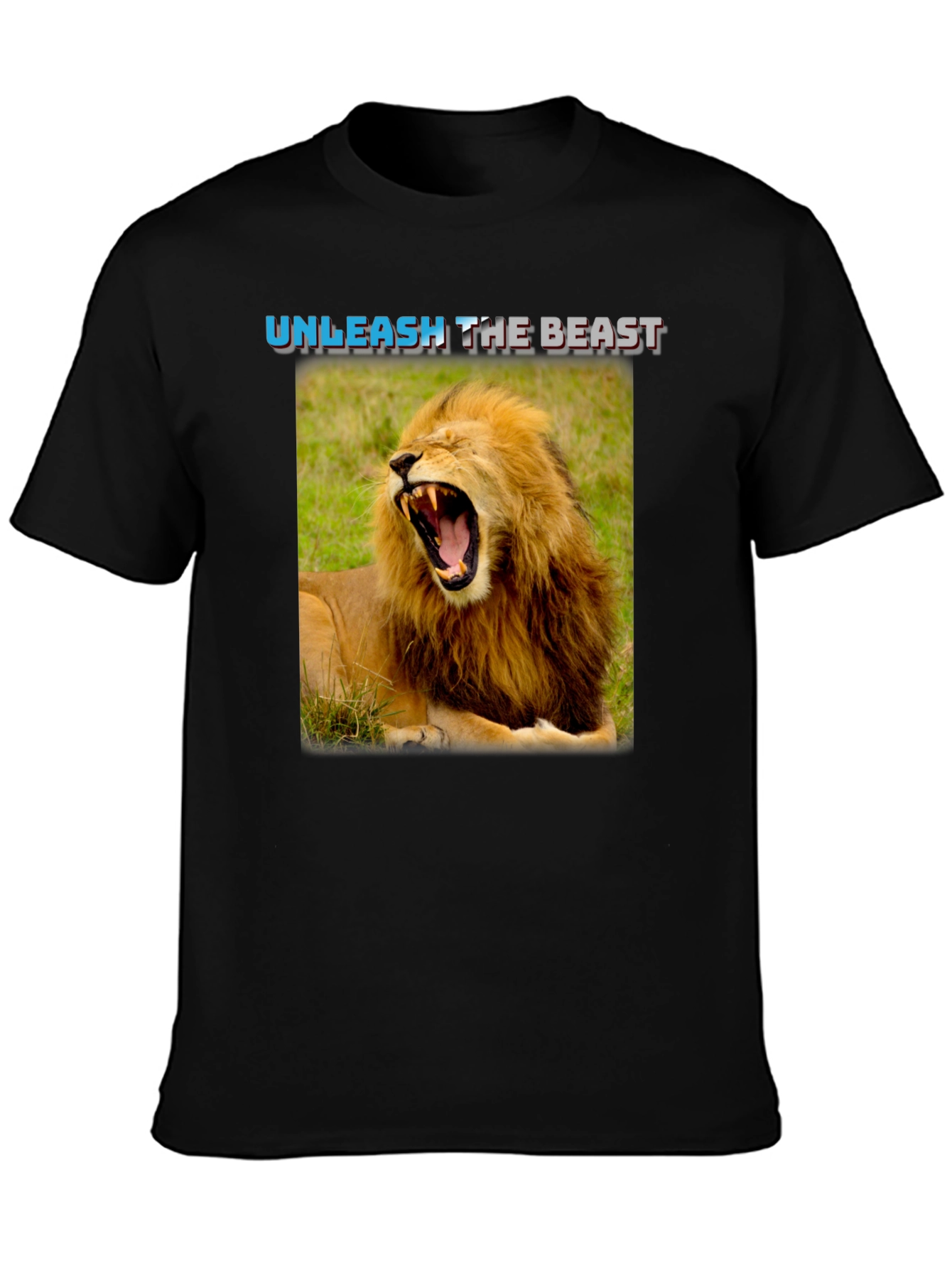 Unleash The Beast Lion Graphic T-Shirt