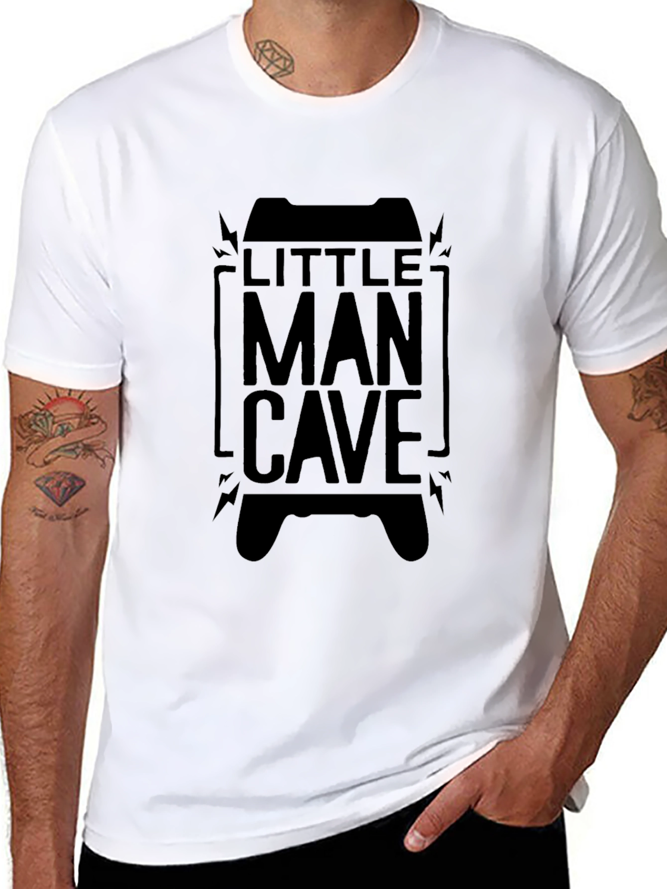 Little Man Cave Gamer T-Shirt - Black