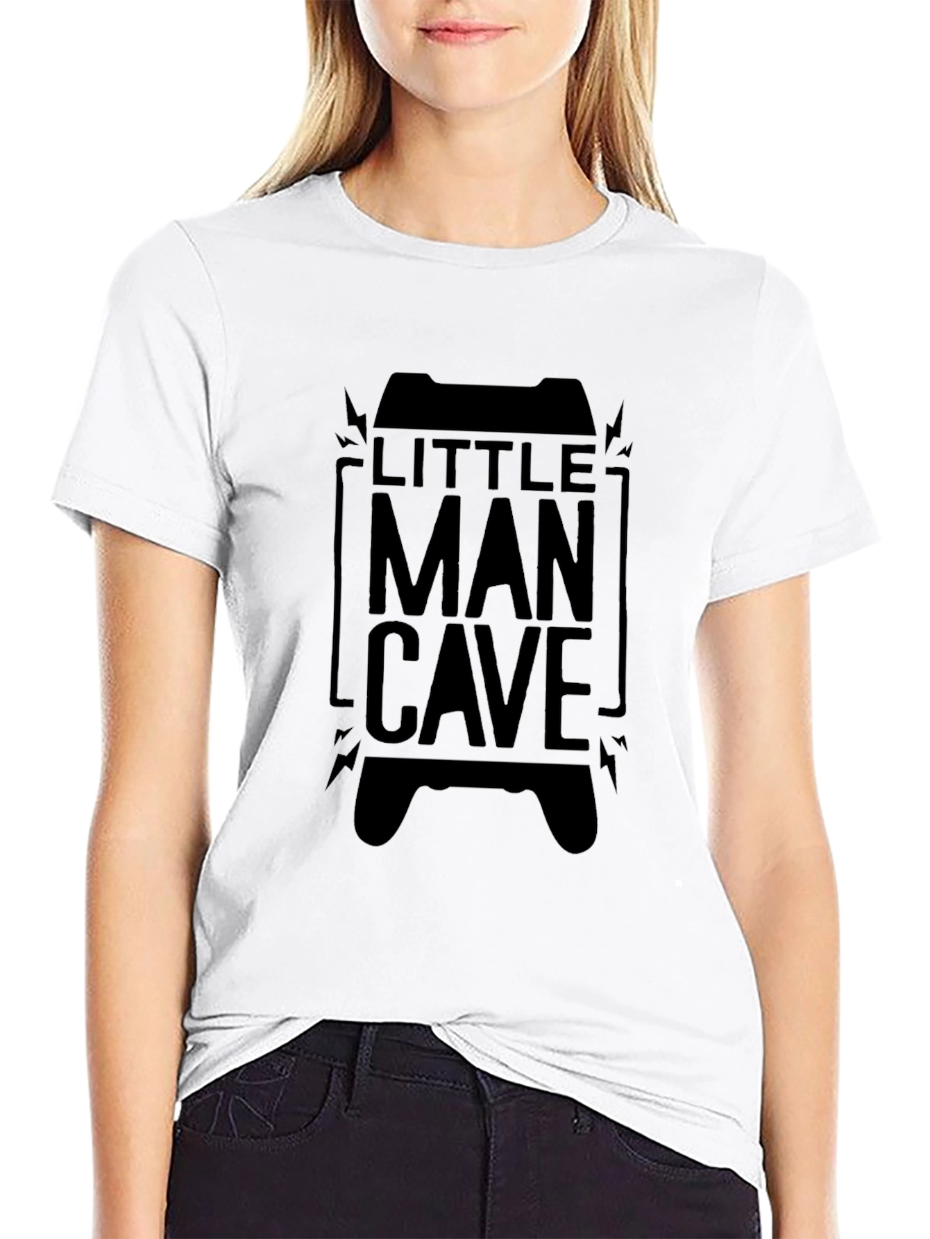Little Man Cave Gamer T-Shirt - Black