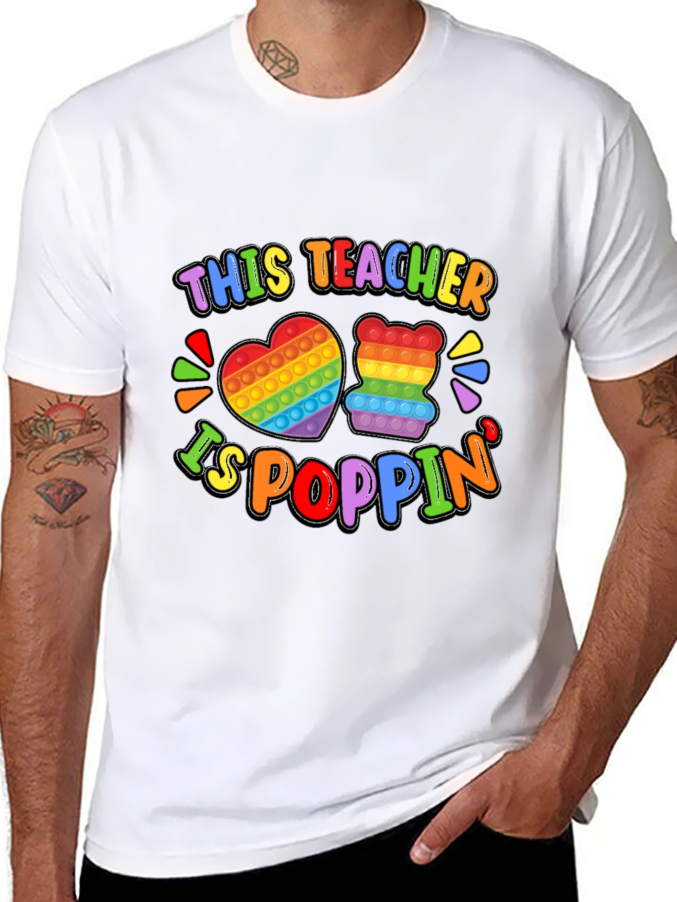 This Teacher Is Poppin Graphic T-Shirt