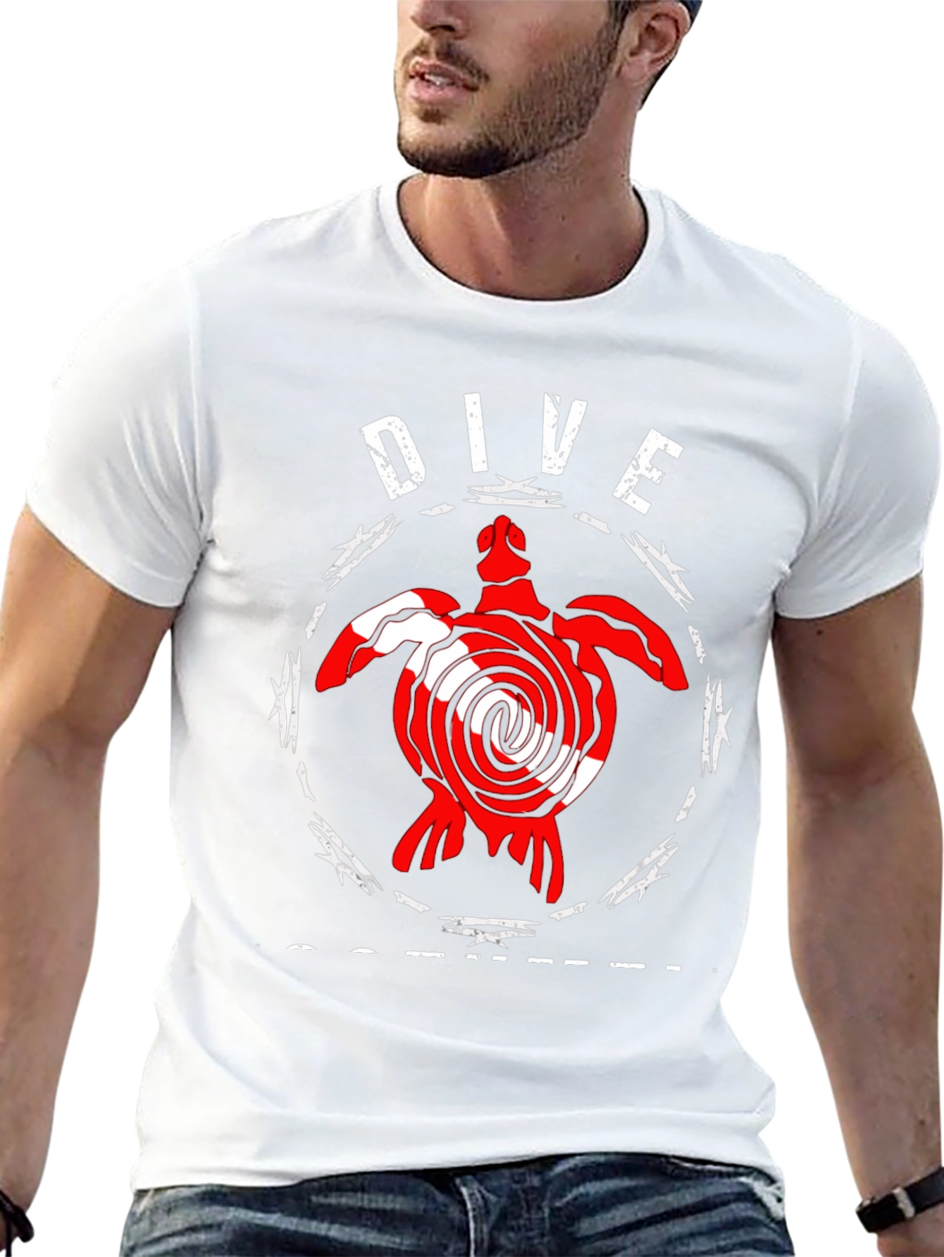 Dive Scuba Turtle Graphic T-Shirt