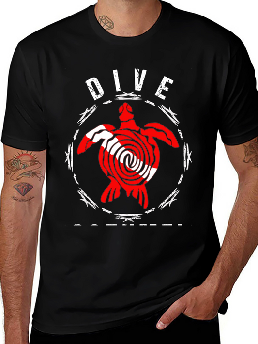 Dive Scuba Turtle Graphic T-Shirt