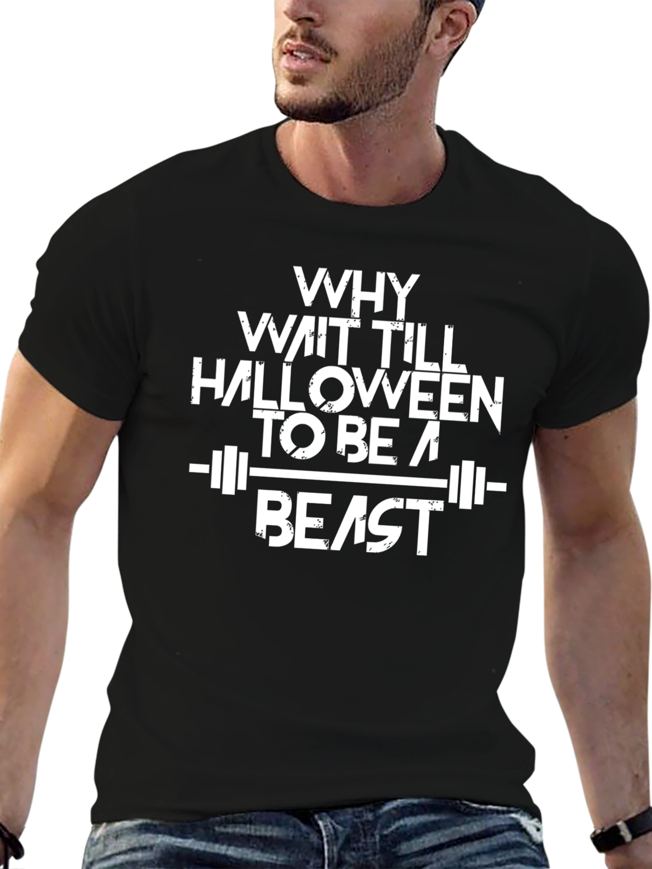 Why Wait Till Halloween Beast Graphic T-Shirt