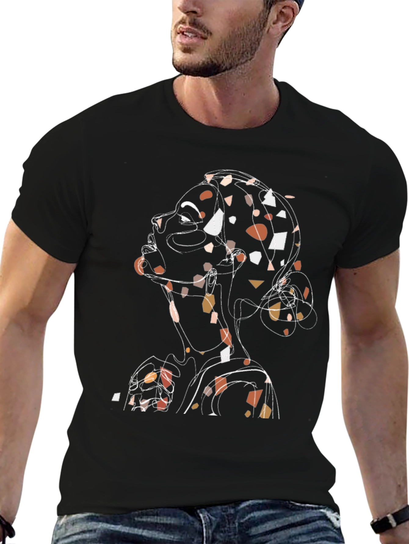Abstract Woman Graphic Tee - Unique Art Print