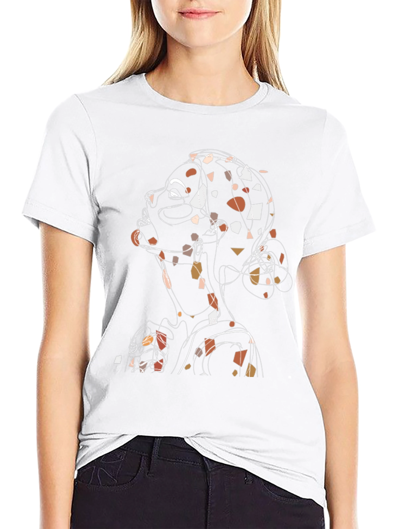 Abstract Woman Graphic Tee - Unique Art Print