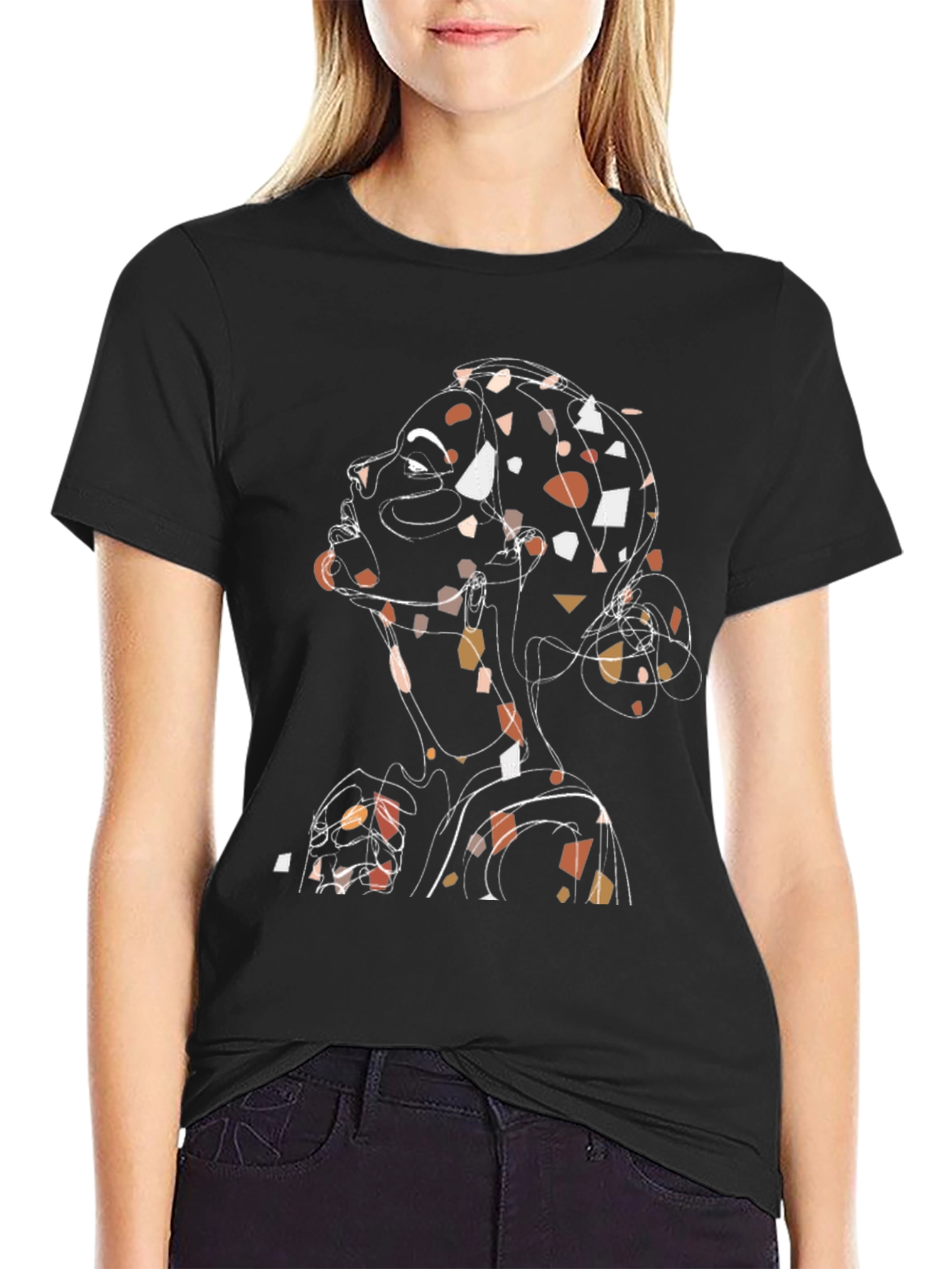 Abstract Woman Graphic Tee - Unique Art Print