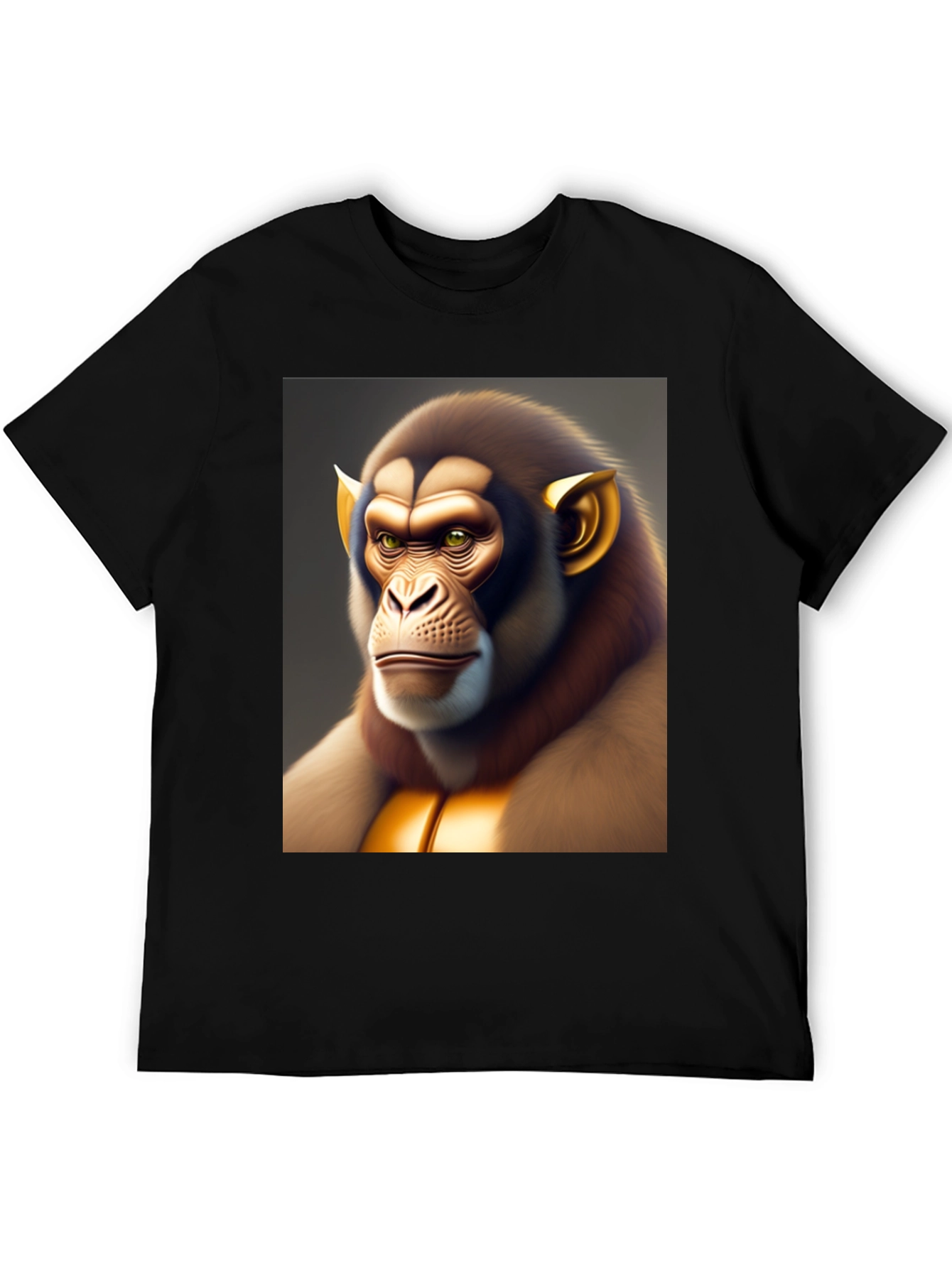 Unique Monkey Graphic Tee - Black