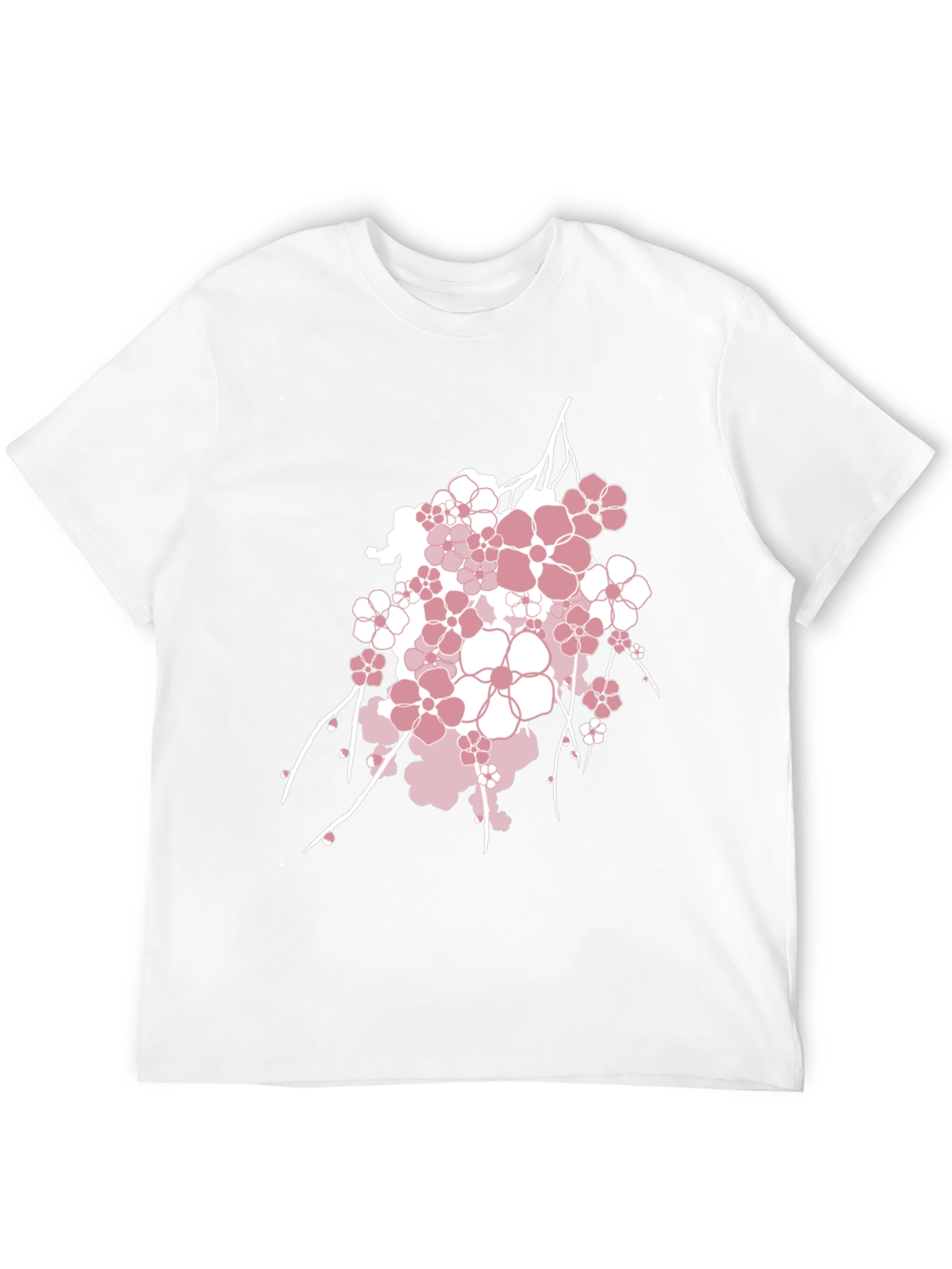 Blossom Graphic Tee - Stylish Mens Black T-Shirt