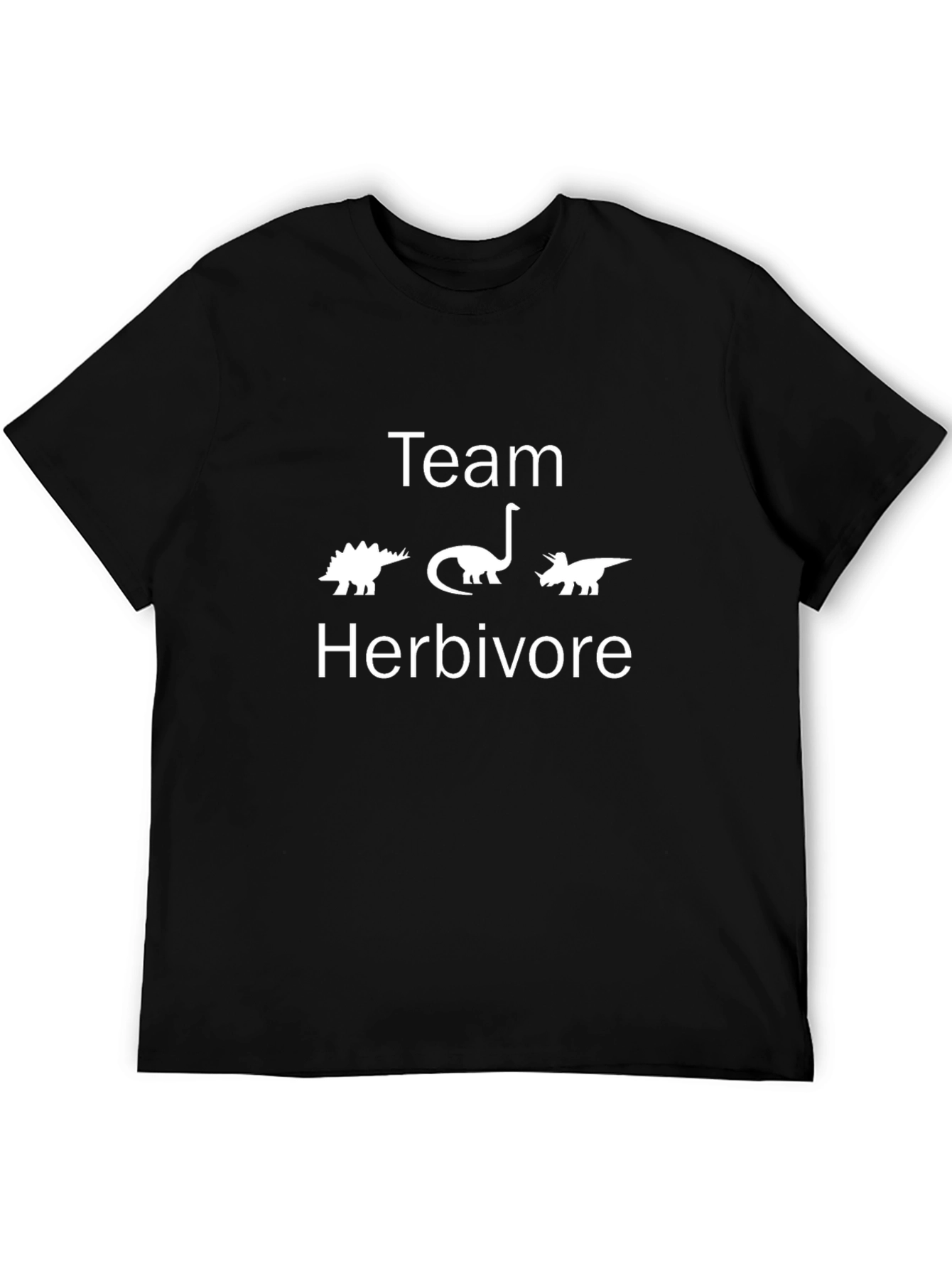 Team Herbivore Dinosaur Graphic Tee - Black