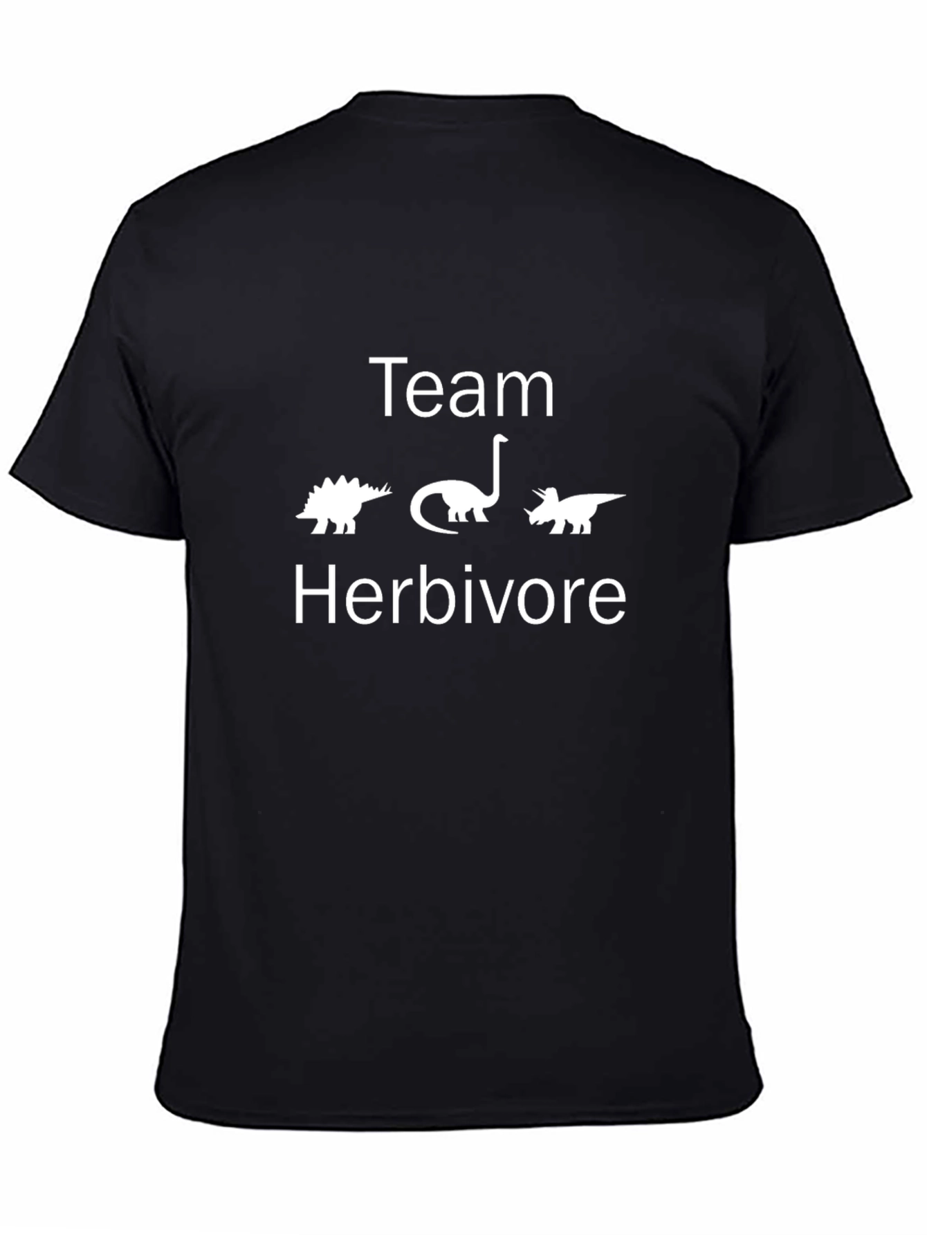Team Herbivore Dinosaur Graphic Tee - Black