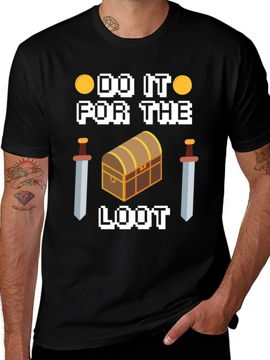 Do It For The Loot Black Graphic Tee
