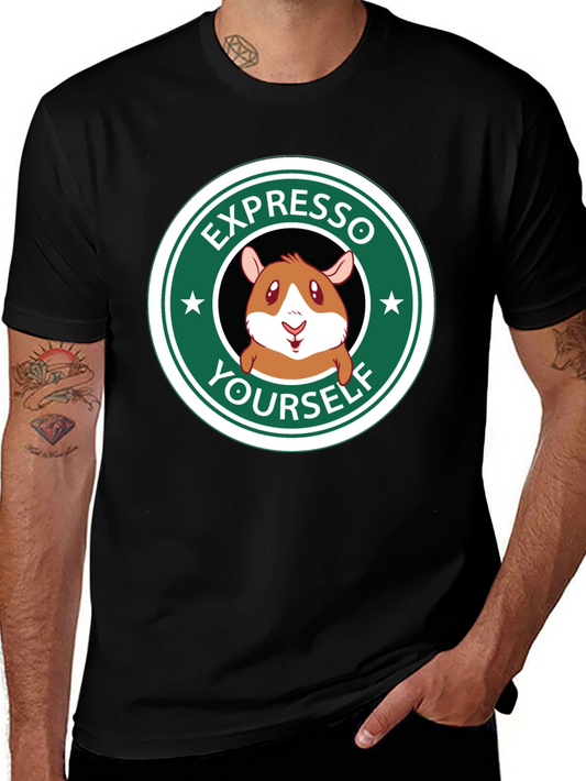 Expresso Yourself Graphic T-Shirt - Funny Hamster Design