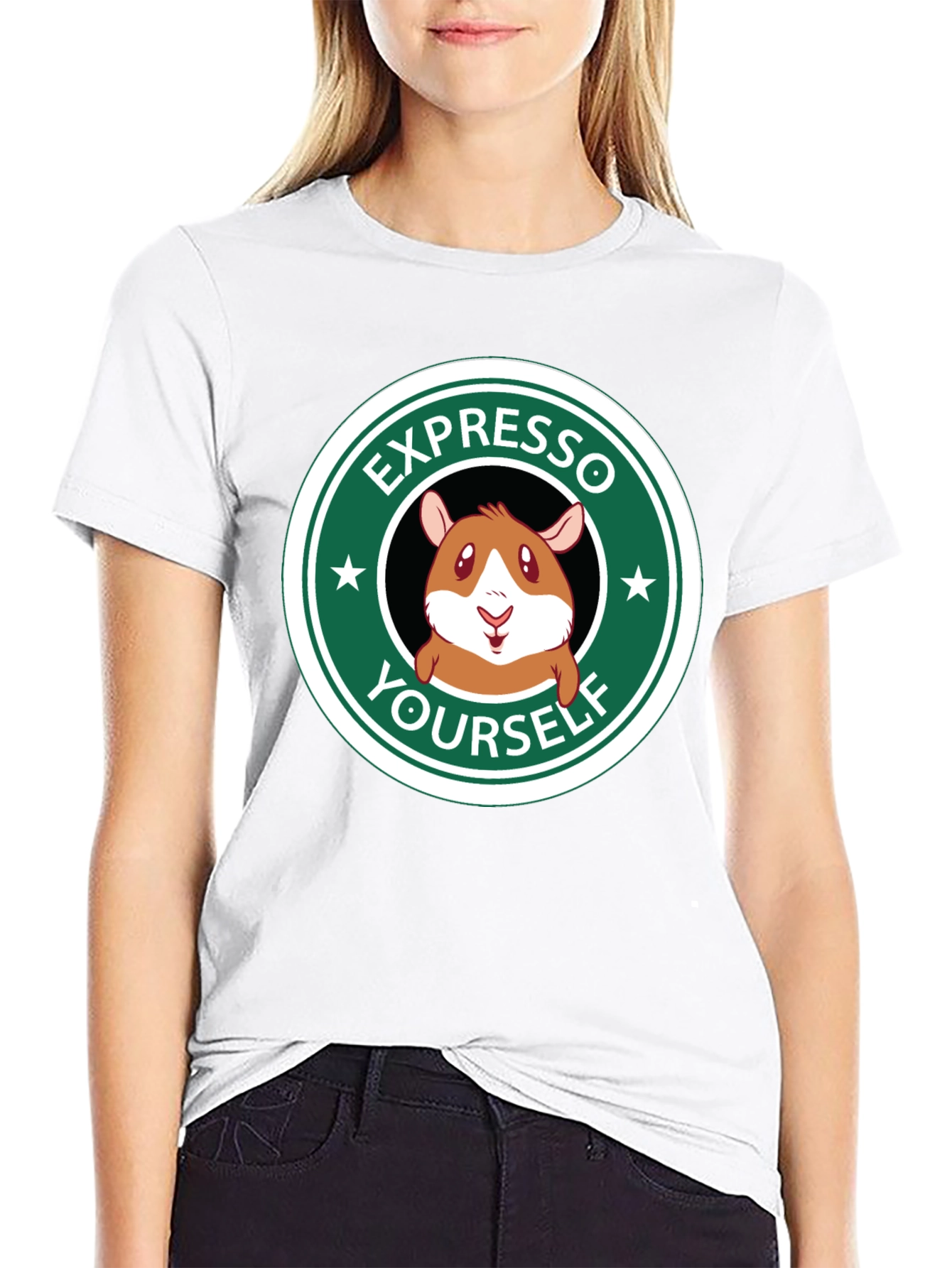 Expresso Yourself Graphic T-Shirt - Funny Hamster Design