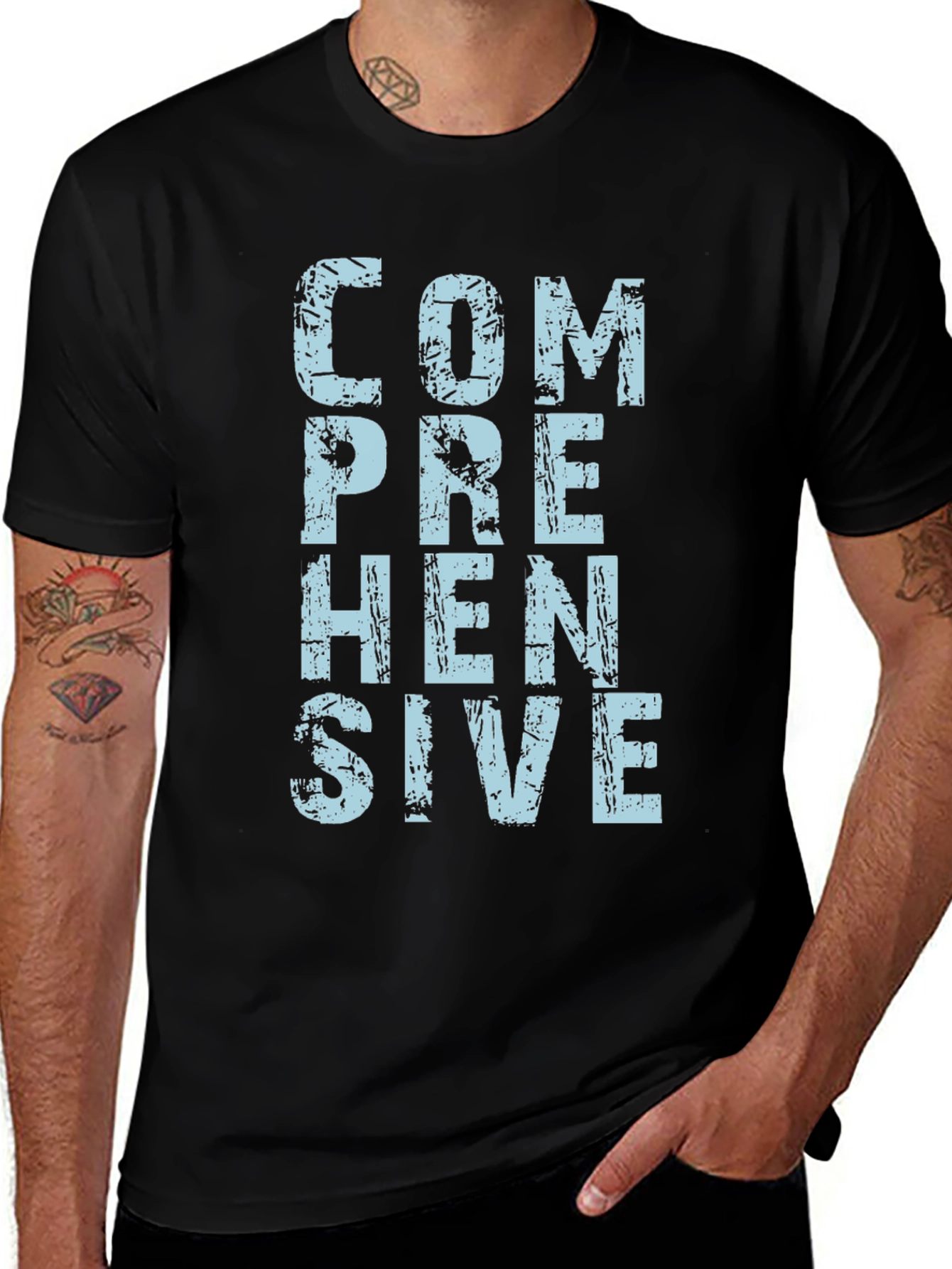 Comprehensive Graphic Tee - Mens Black T-Shirt