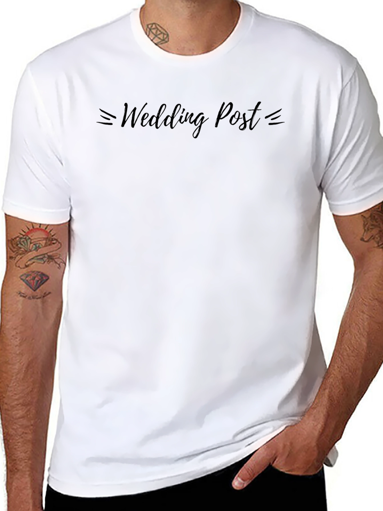 Wedding Post Stylish Crew Neck T-Shirt