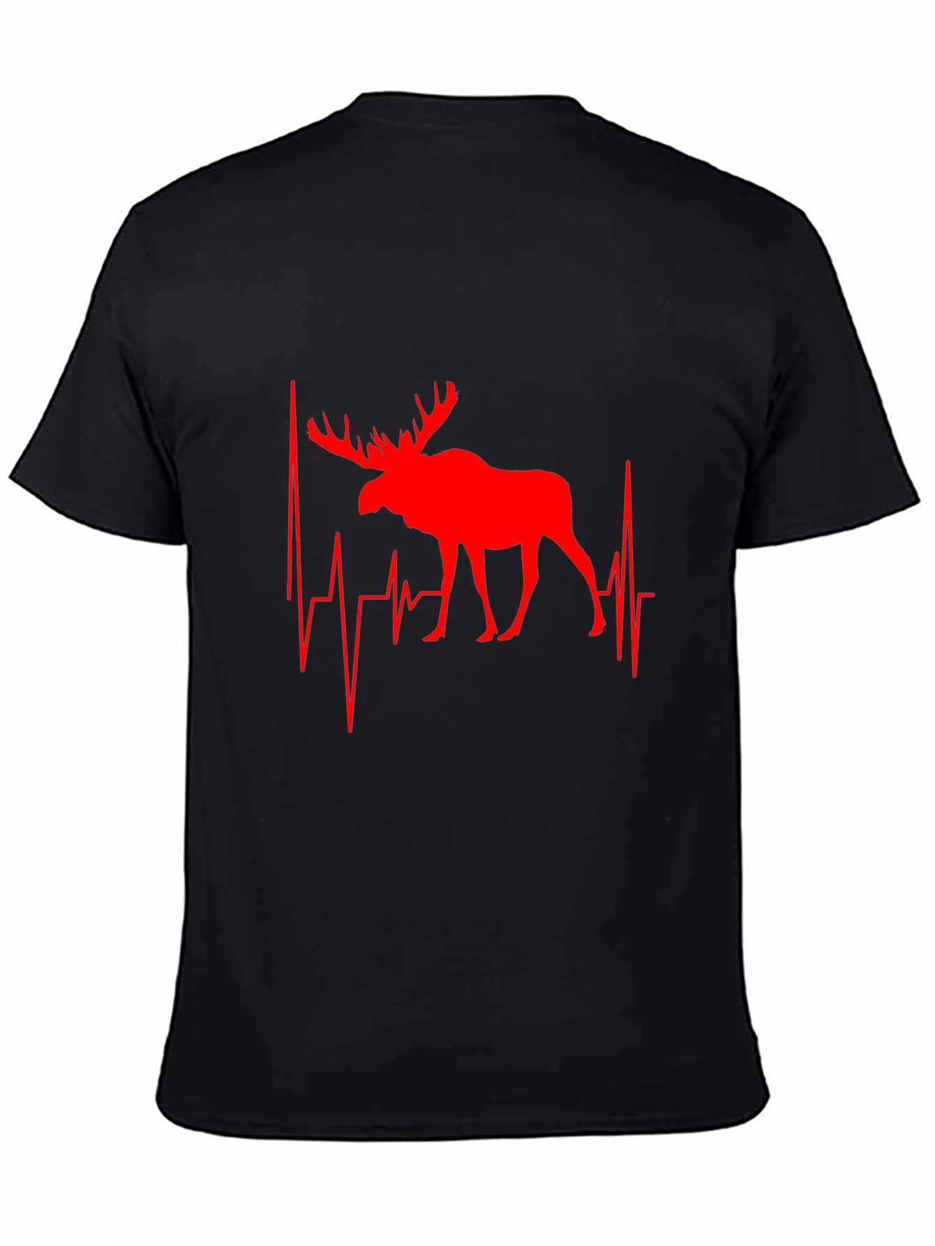 Moose Heartbeat T-Shirt - Novelty Animal Tee