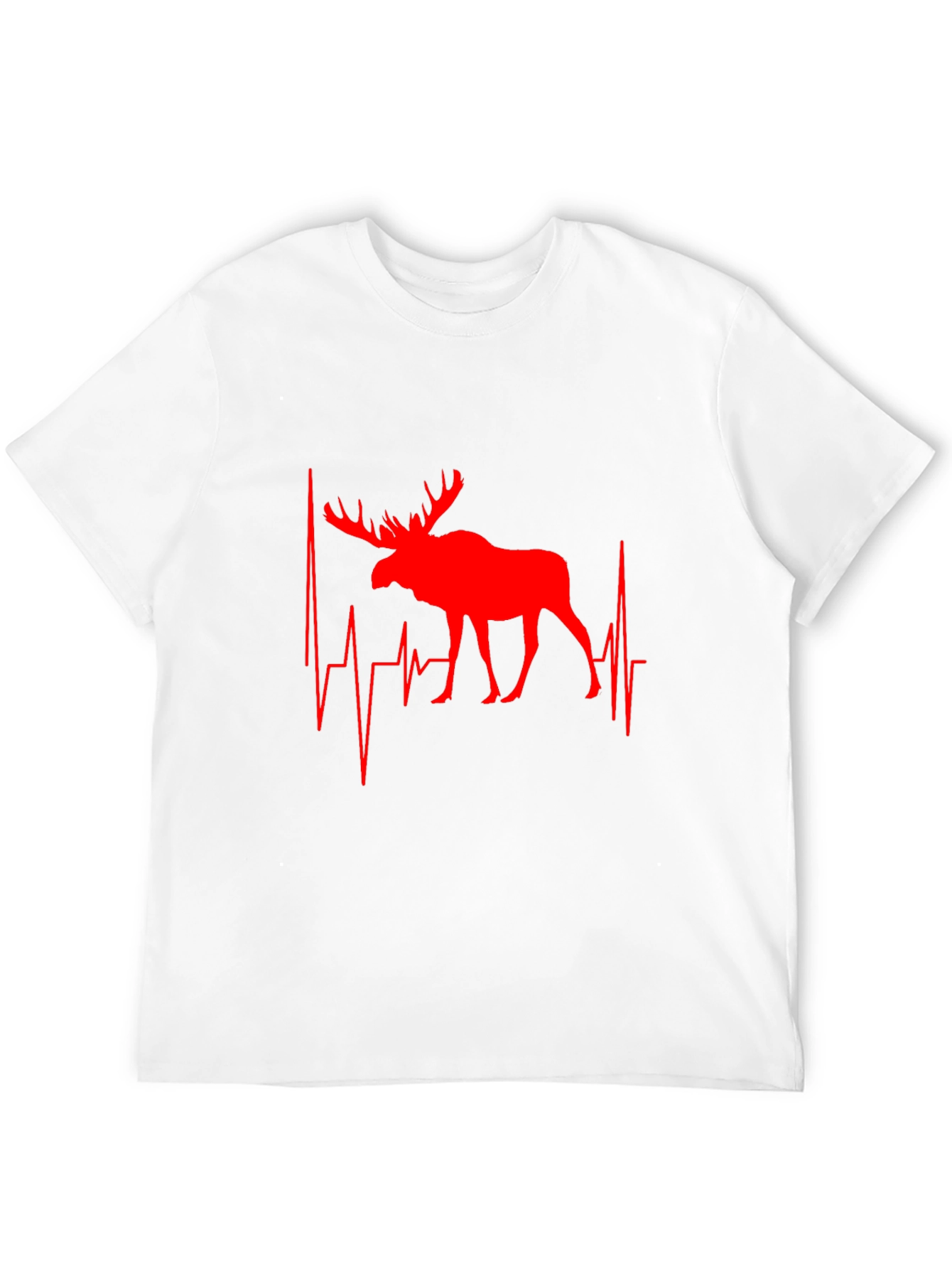 Moose Heartbeat T-Shirt - Novelty Animal Tee
