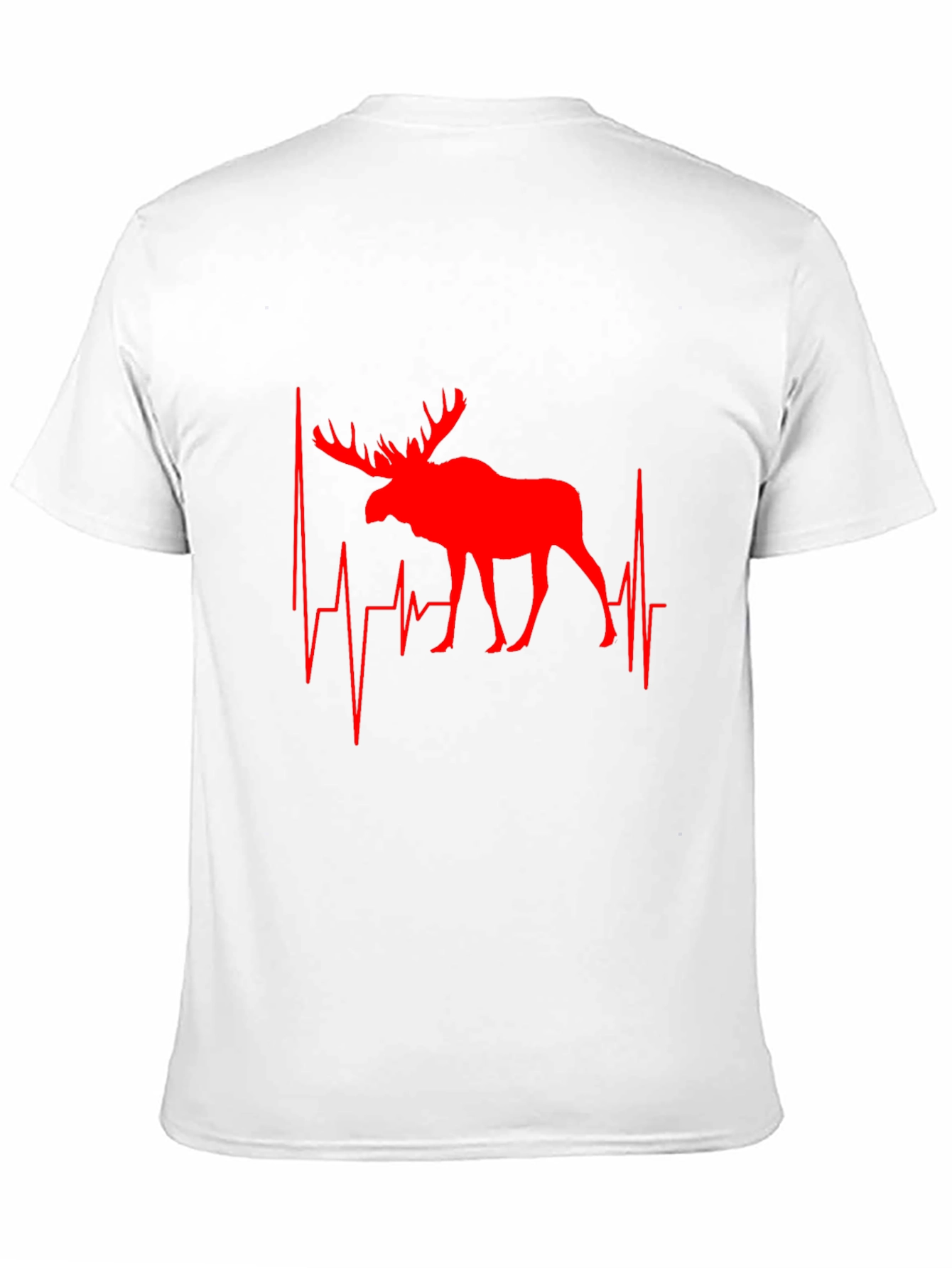 Moose Heartbeat T-Shirt - Novelty Animal Tee