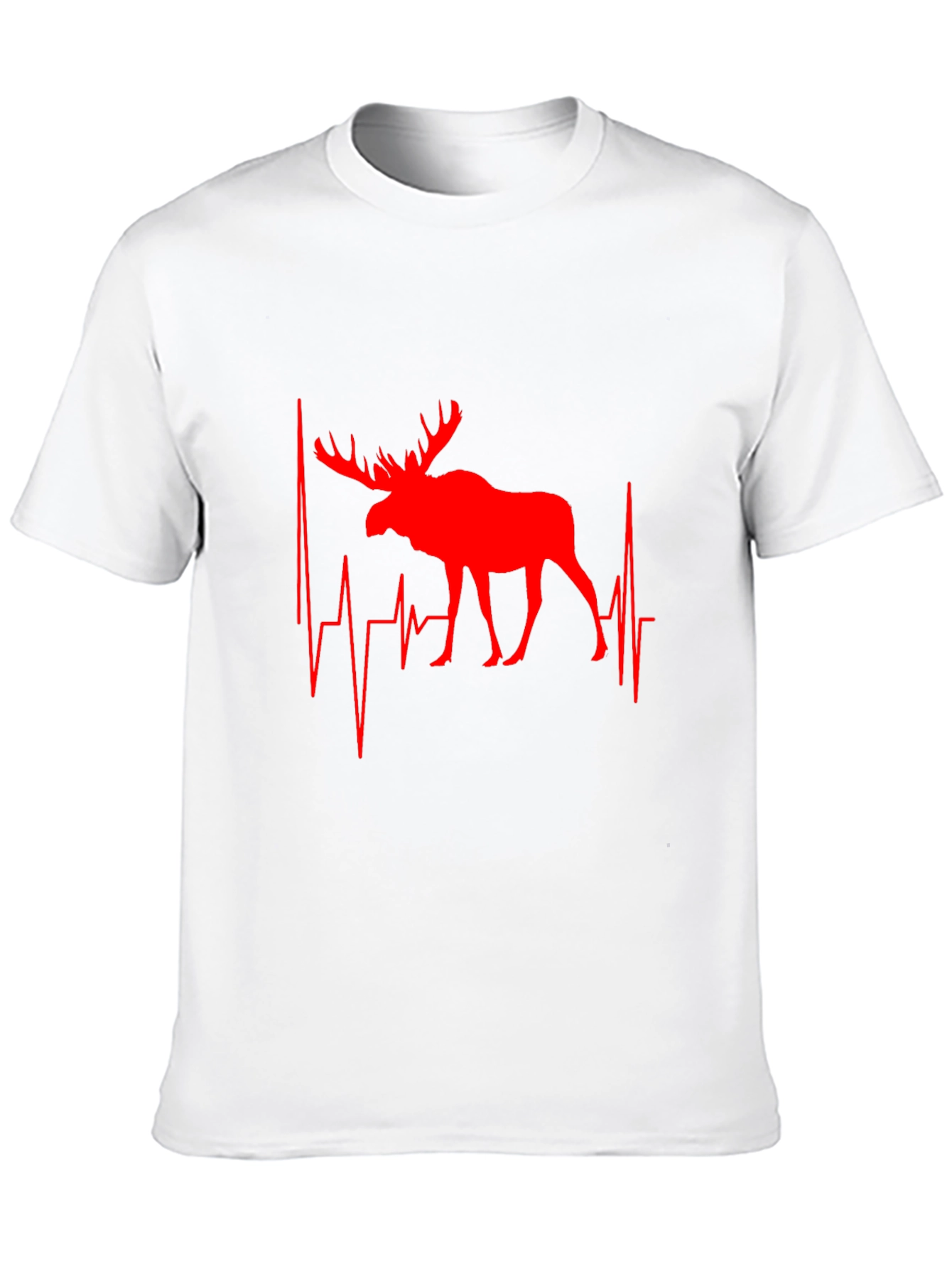Moose Heartbeat T-Shirt - Novelty Animal Tee