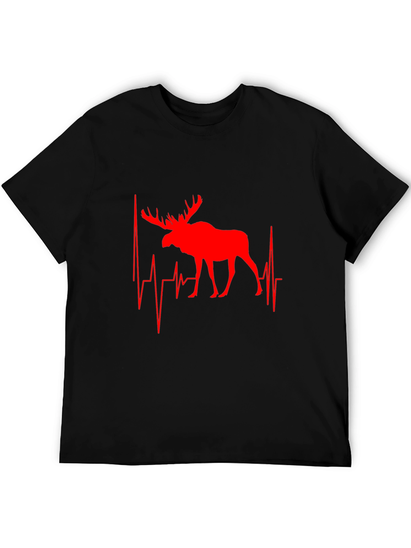 Moose Heartbeat T-Shirt - Novelty Animal Tee