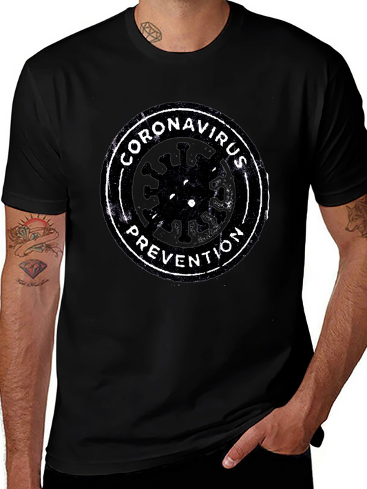 Coronavirus Prevention T-Shirt - Black Graphic Tee