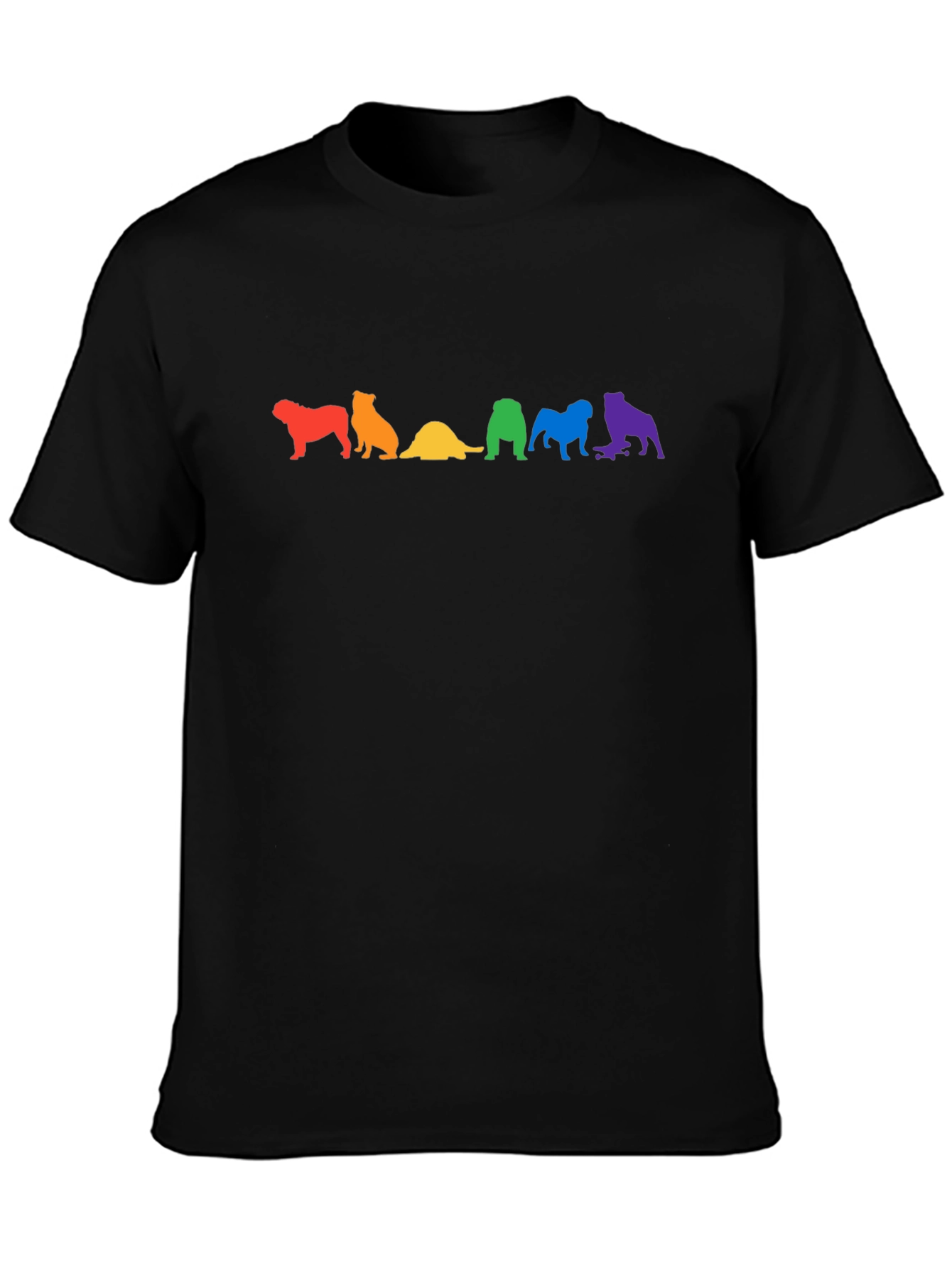Rainbow Bulldog Silhouette T-Shirt