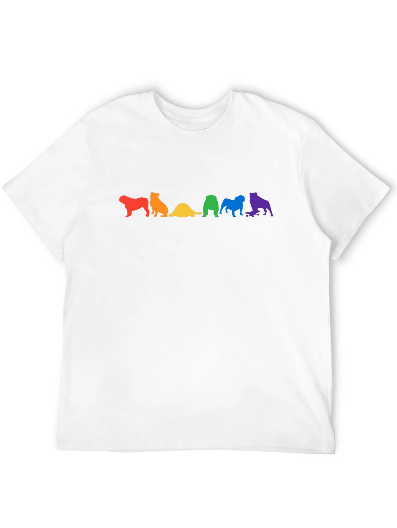 Rainbow Bulldog Silhouette T-Shirt
