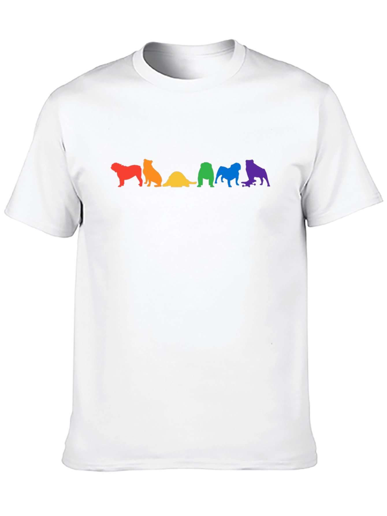 Rainbow Bulldog Silhouette T-Shirt