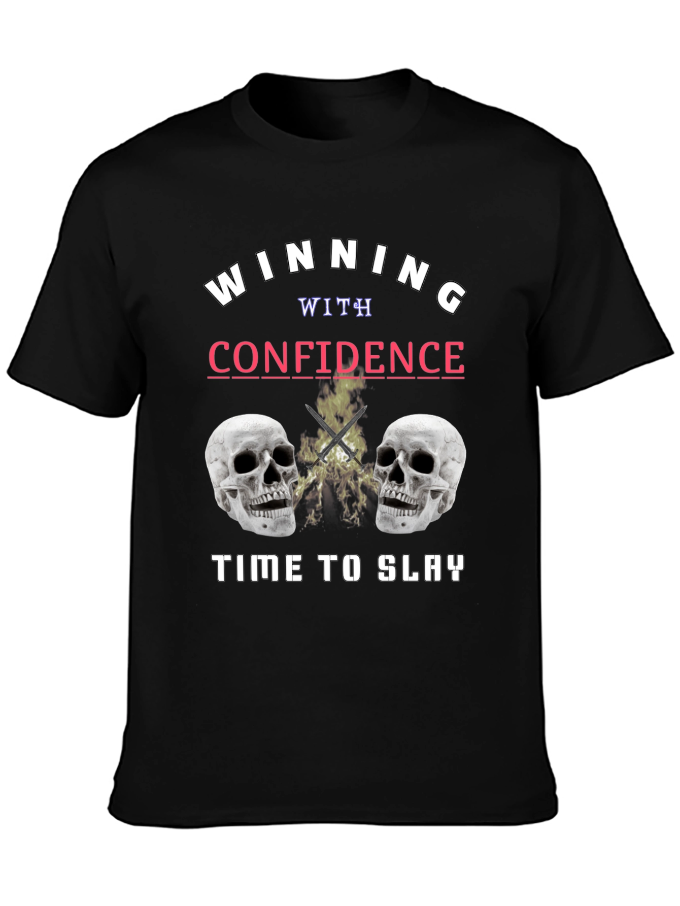 Winning with Confidence Skull Graphic Tee