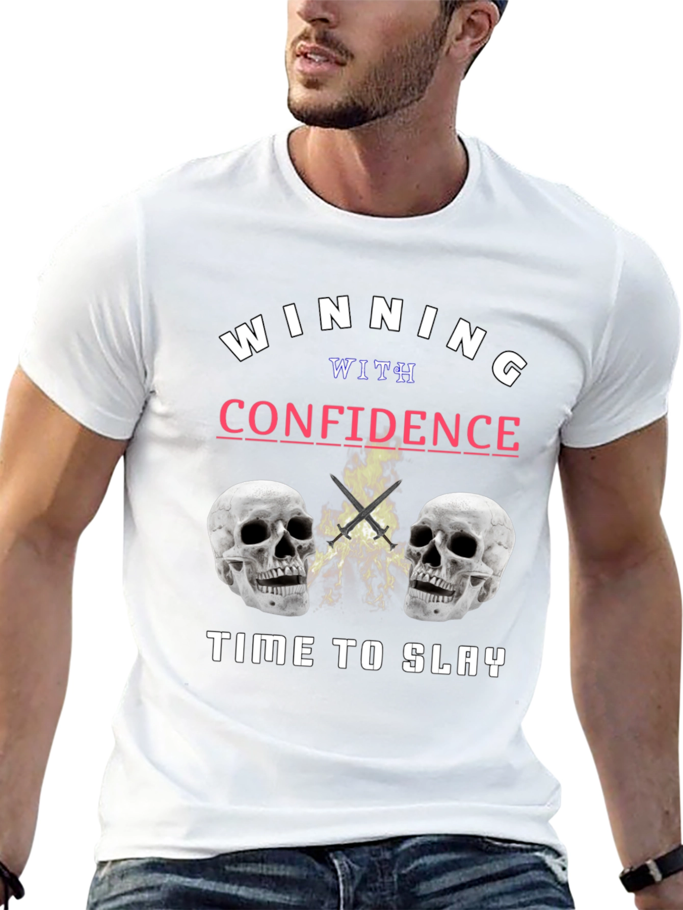 Winning with Confidence Skull Graphic Tee