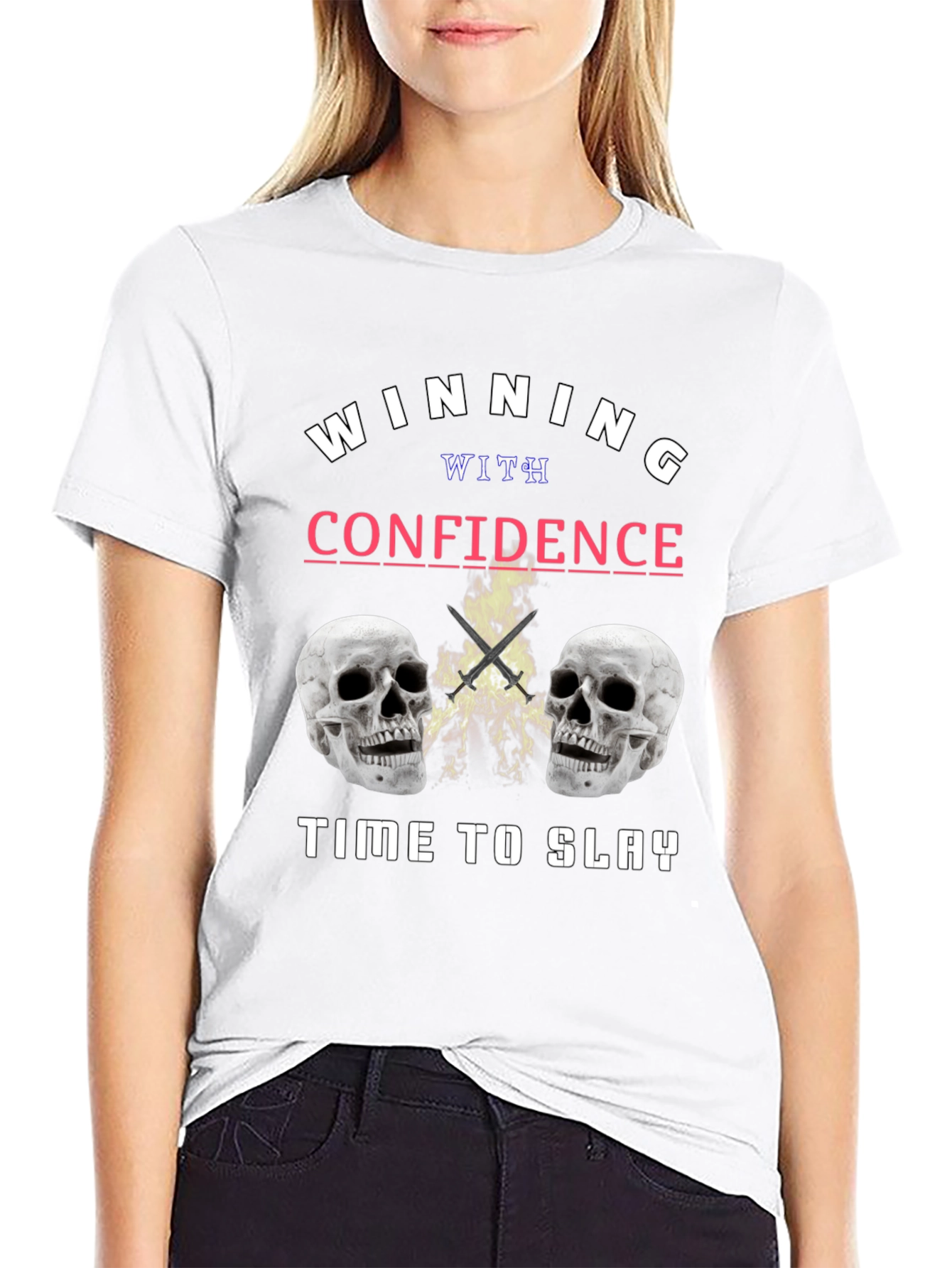Winning with Confidence Skull Graphic Tee