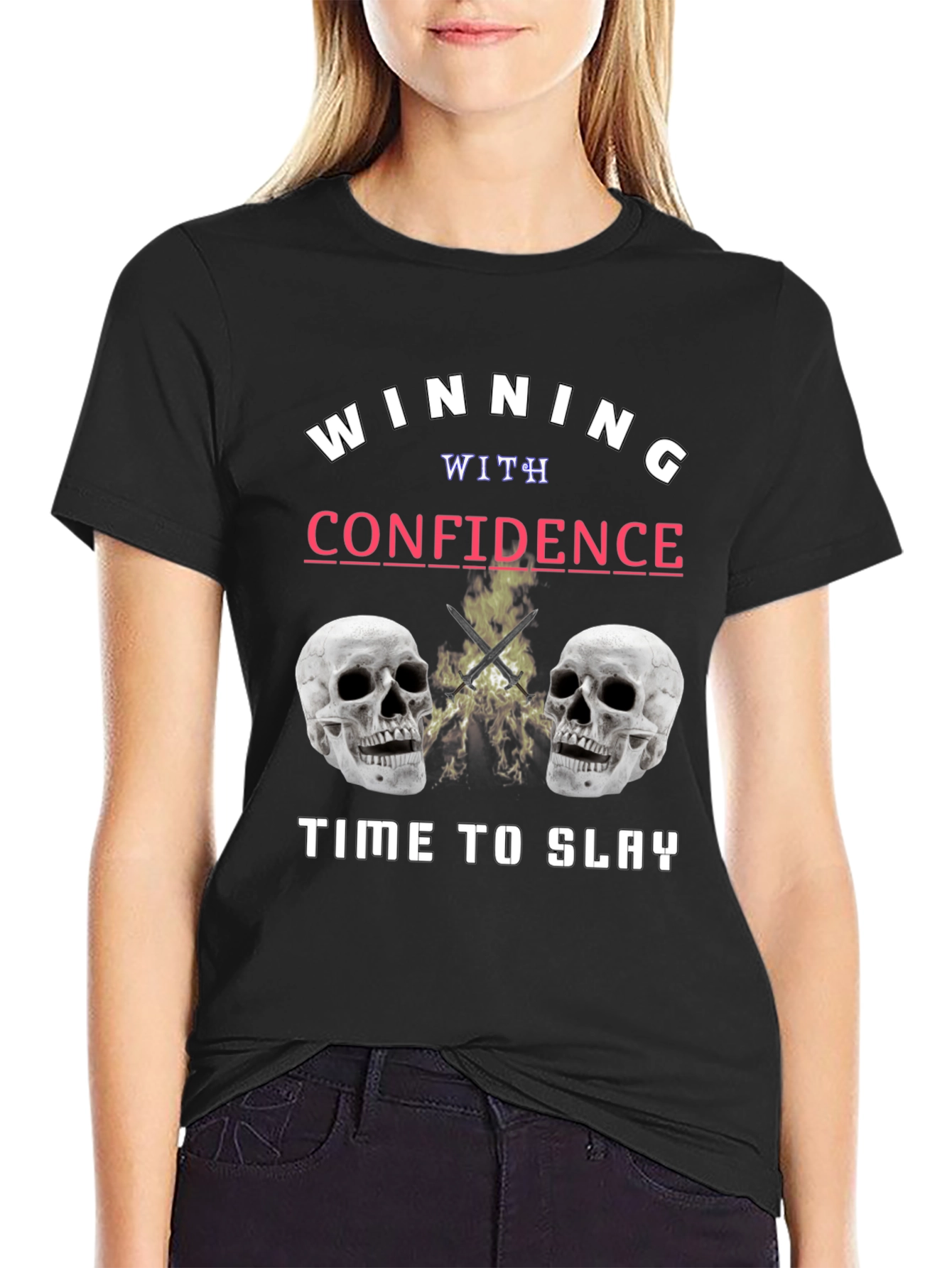 Winning with Confidence Skull Graphic Tee